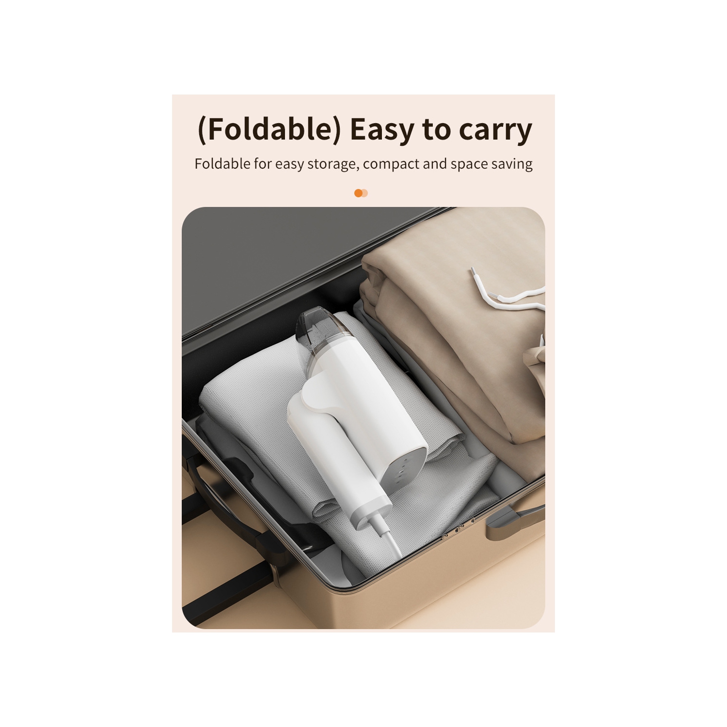 Vêtement portatif Fer à vapeur Dormitory Petit vêtement pliant portatif Brosse à repasser à vapeur - HB-668 Repassage à vapeur [Blanc] - American