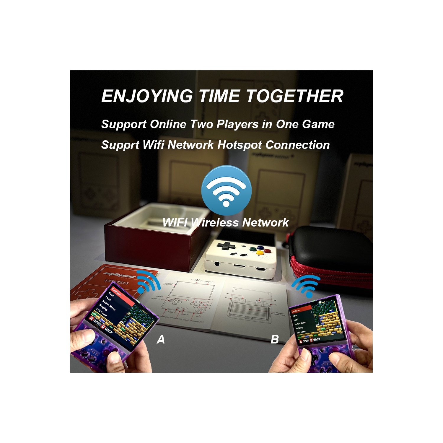 Miyoo mini plus+ game console retro classic nostalgic 3.5-inch HD screen GBA handheld, a variety of classic games - gray 32G