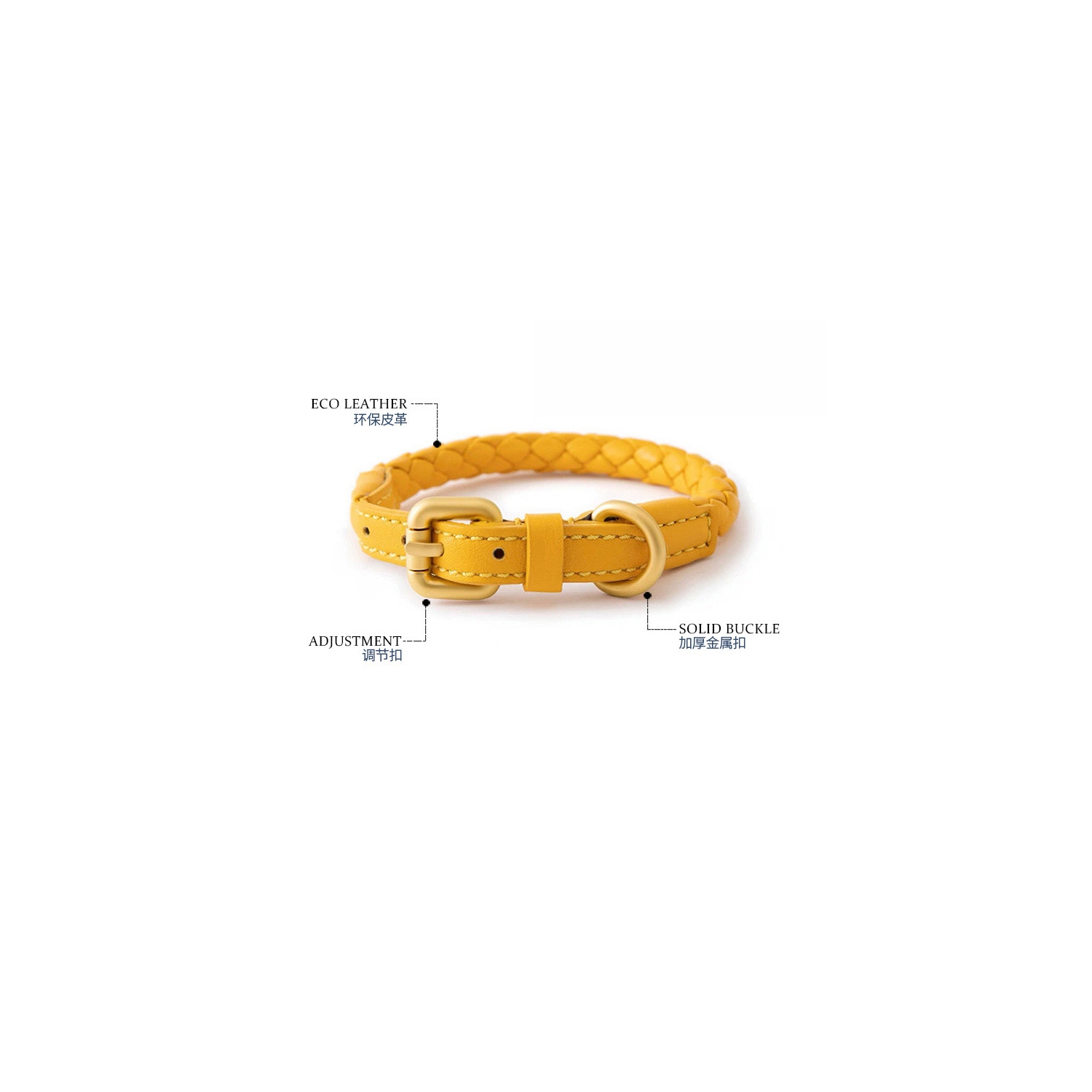 Braided leather dog leash pet collar dog walking rope dog leash for small and medium dogs - amber orange M+ (120cm leash)