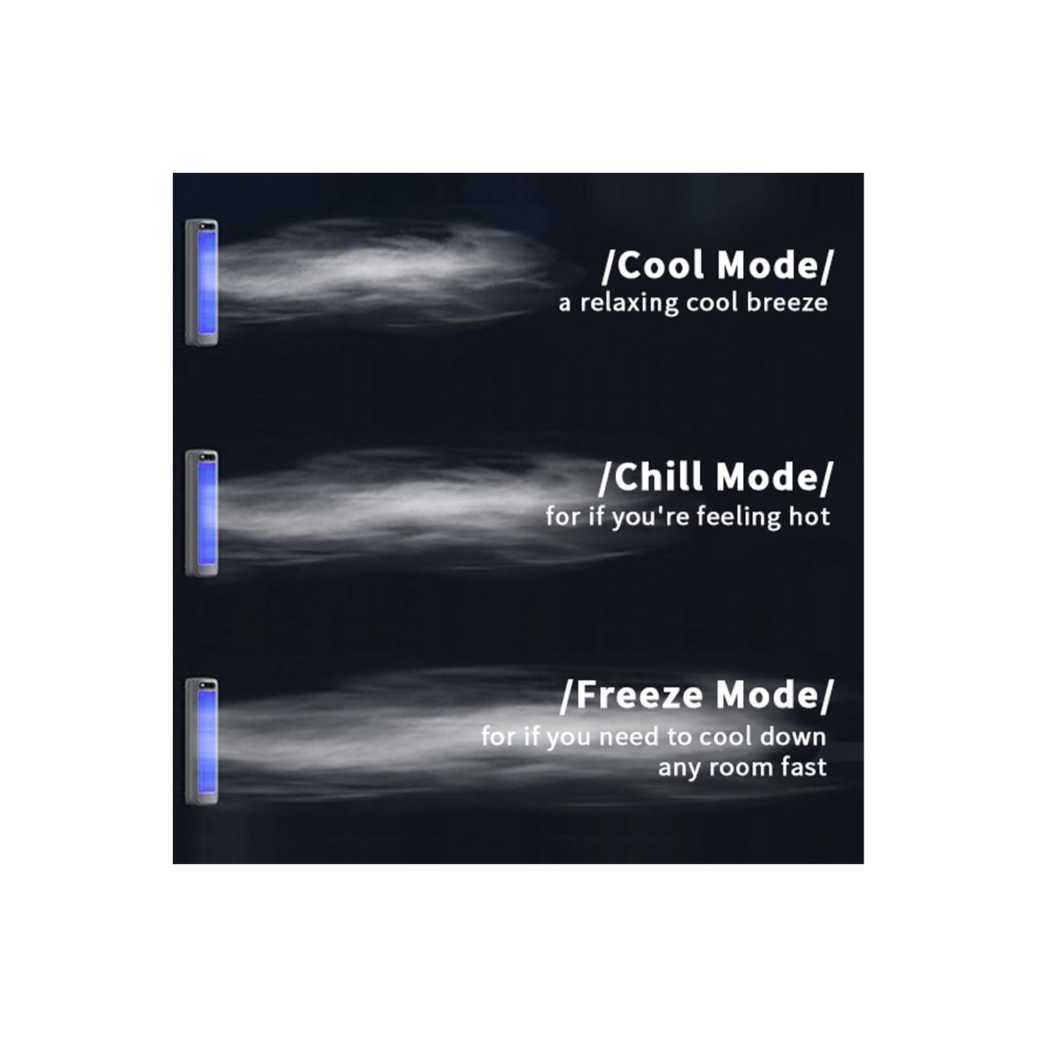 Wall-Mounted Silent Circulation Fan, Portable Tower Fan with Floor and Tabletop Stand for Bedroom, Office, Kitchen