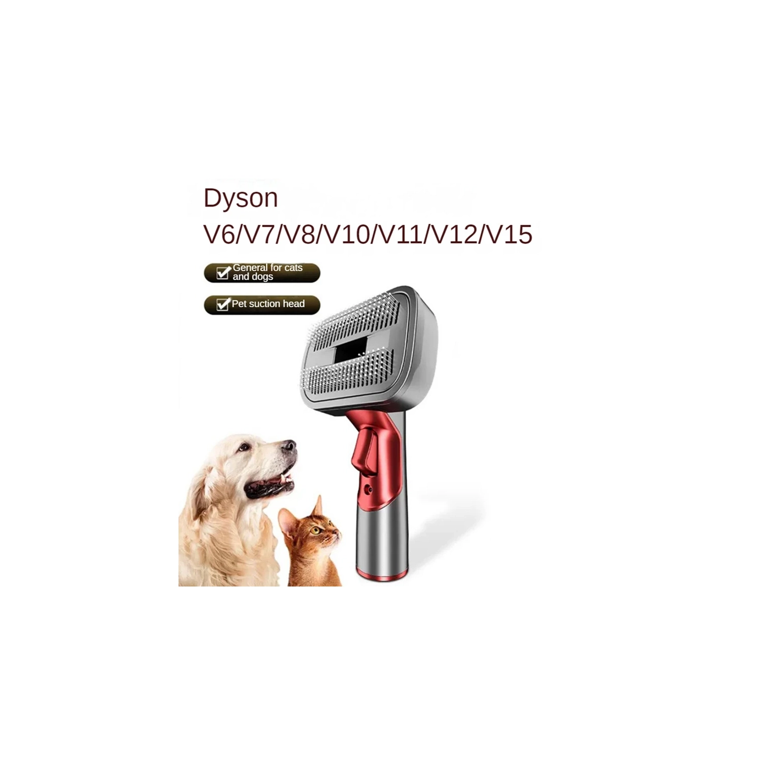 Pet Dog Hair Brush Vacuum Attachment Pet Grooming Kit Suitable For Dyson V15 V11 V10 V8 V7 Pet Hair Removal Tool