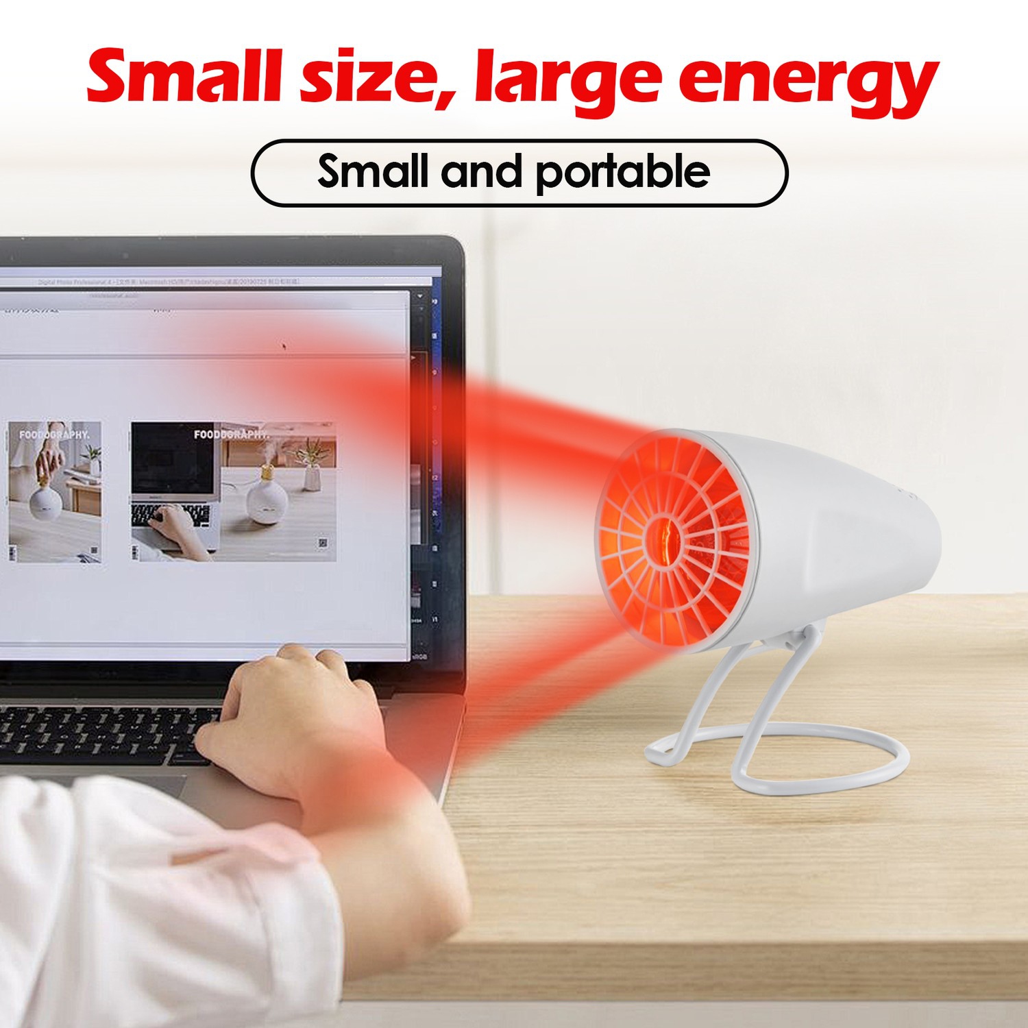 Infrared Therapy Lamp Baking Lamp Household Red Light Infrared Beauty Lamp suitable for Bedroom Office