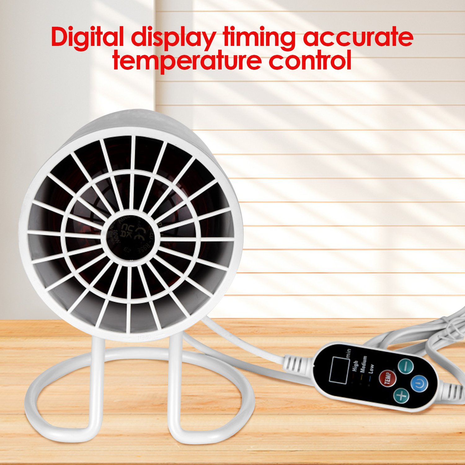 Infrared Therapy Lamp Baking Lamp Household Red Light Infrared Beauty Lamp suitable for Bedroom Office