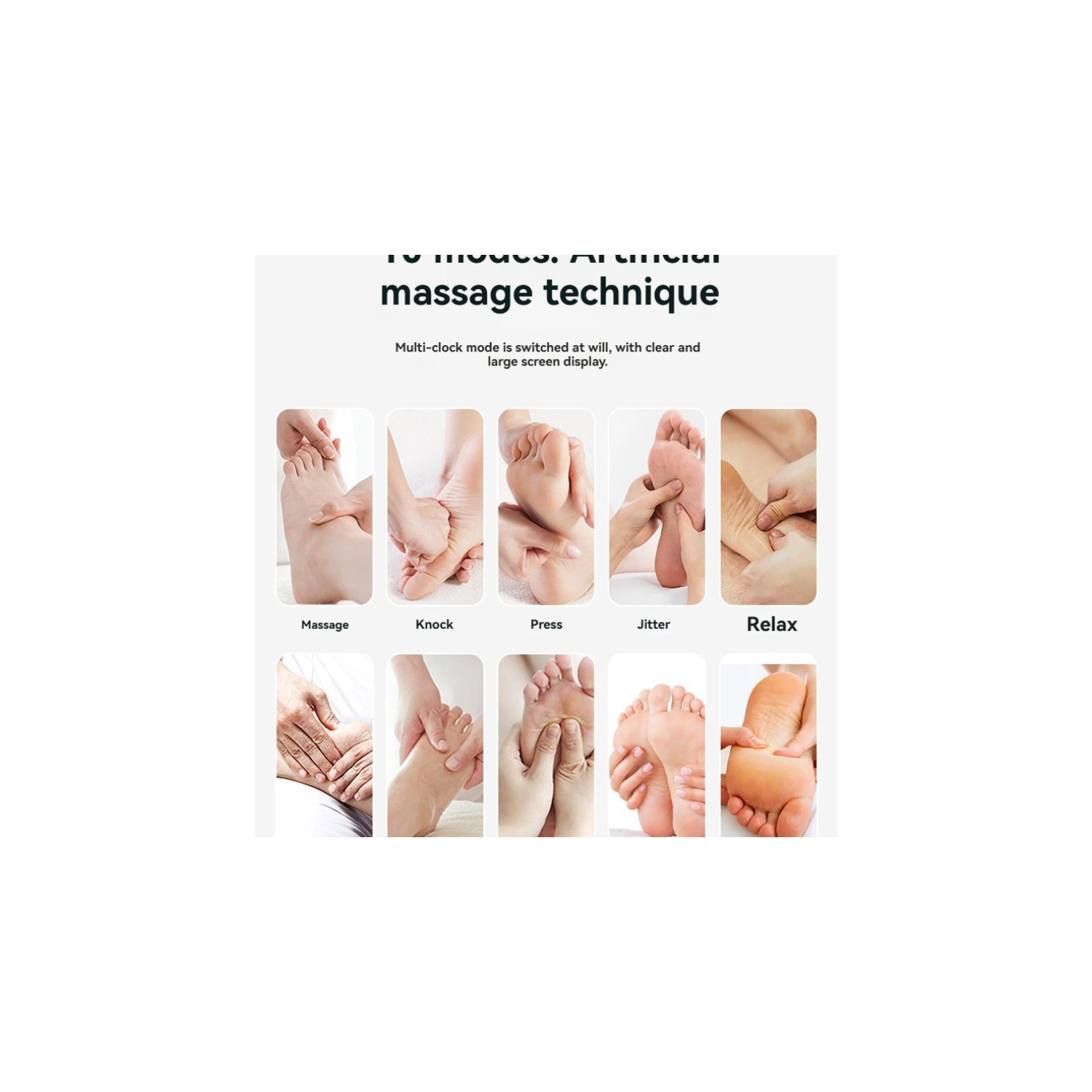 EMS Foot Massager Mat with Remote - Shiatsu Deep Kneading, 10 Modes & 30 Intensity Levels, Rechargeable, Portable for Feet, Legs, Arms - Relieves