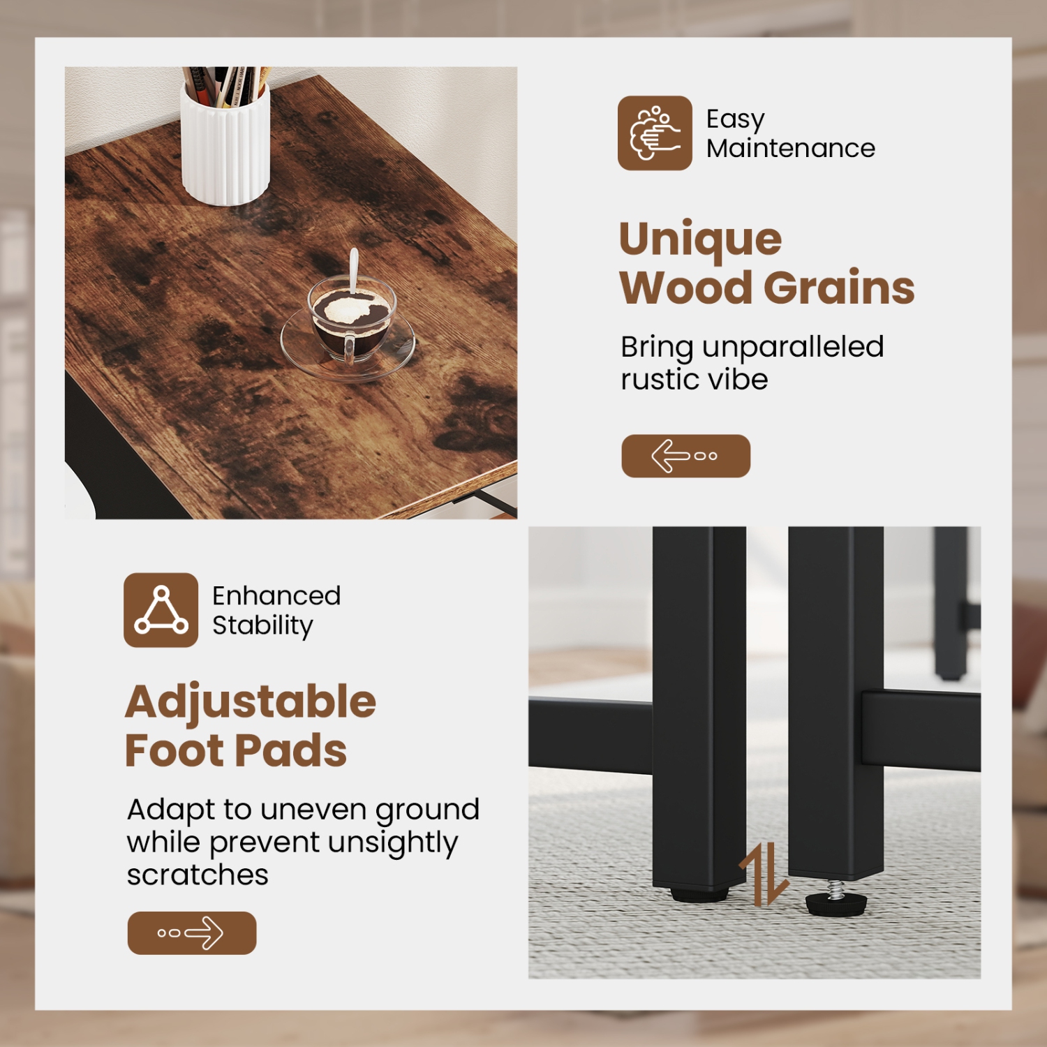 Gymax 2 PCS 63'' Computer Desk Modern Industrial Office Desk w/ Metal Frame & Large Executive Desk