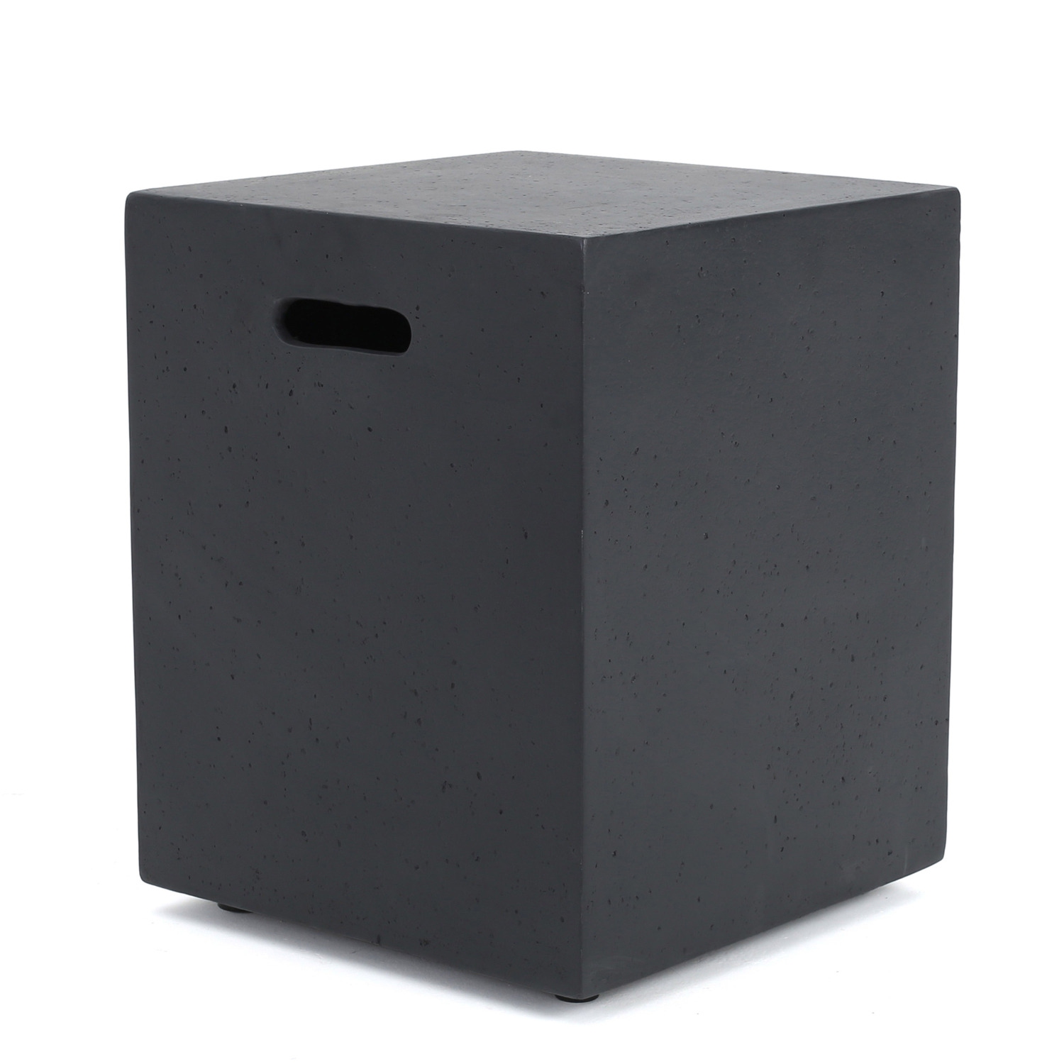 Table d'appoint moderne en béton avec porte-réservoir