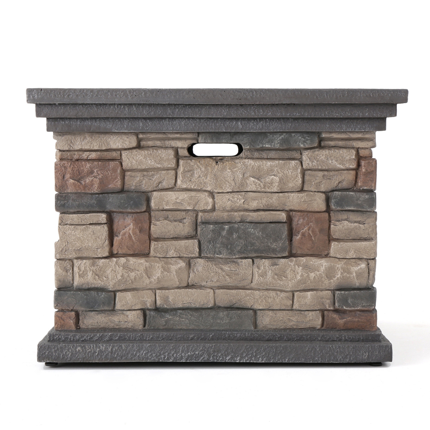 Square Fire Pit Table - Tank Space & Cover - No Assembly