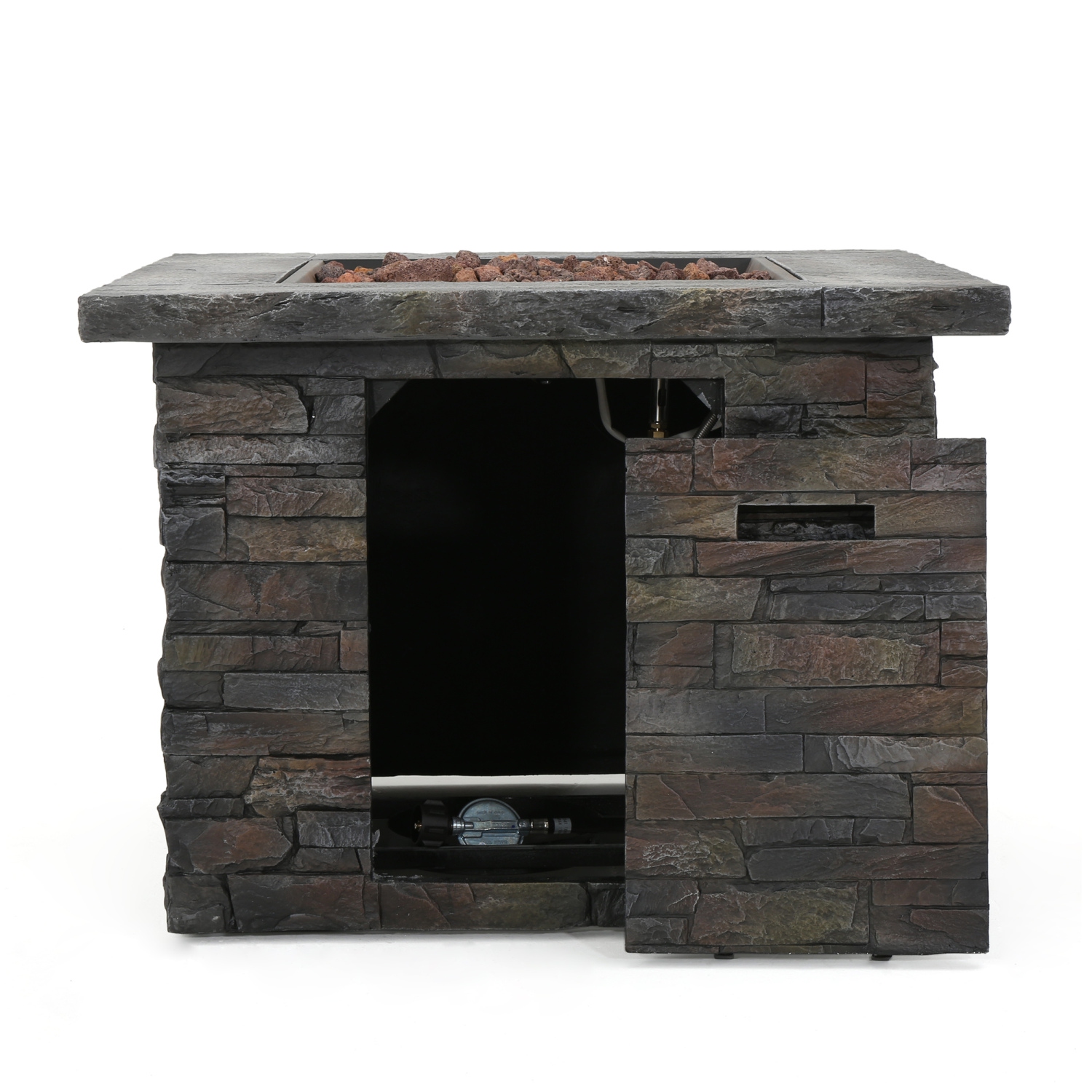 Stone Finish Propane Fire Pit - 33"