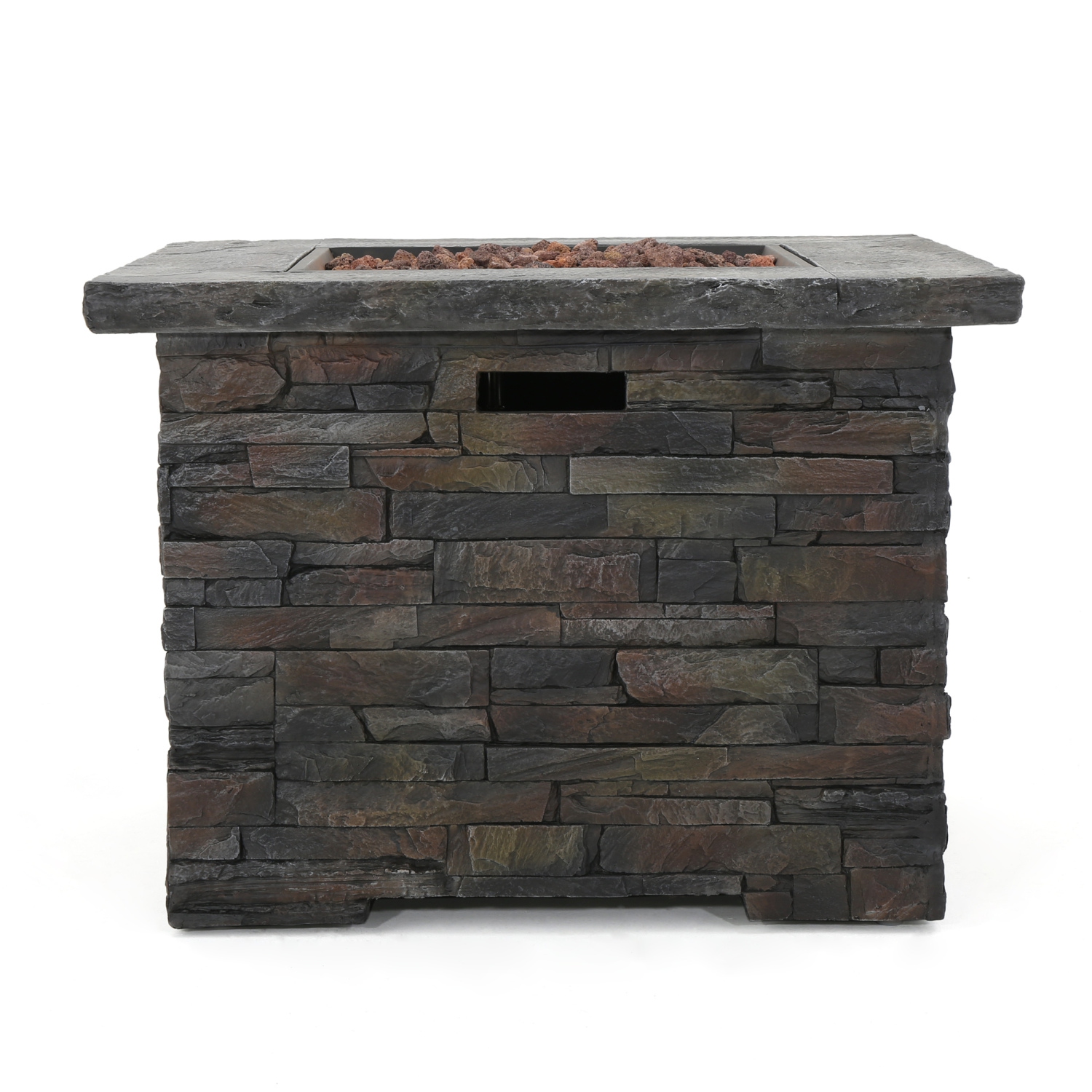 Stone Finish Propane Fire Pit - 33"