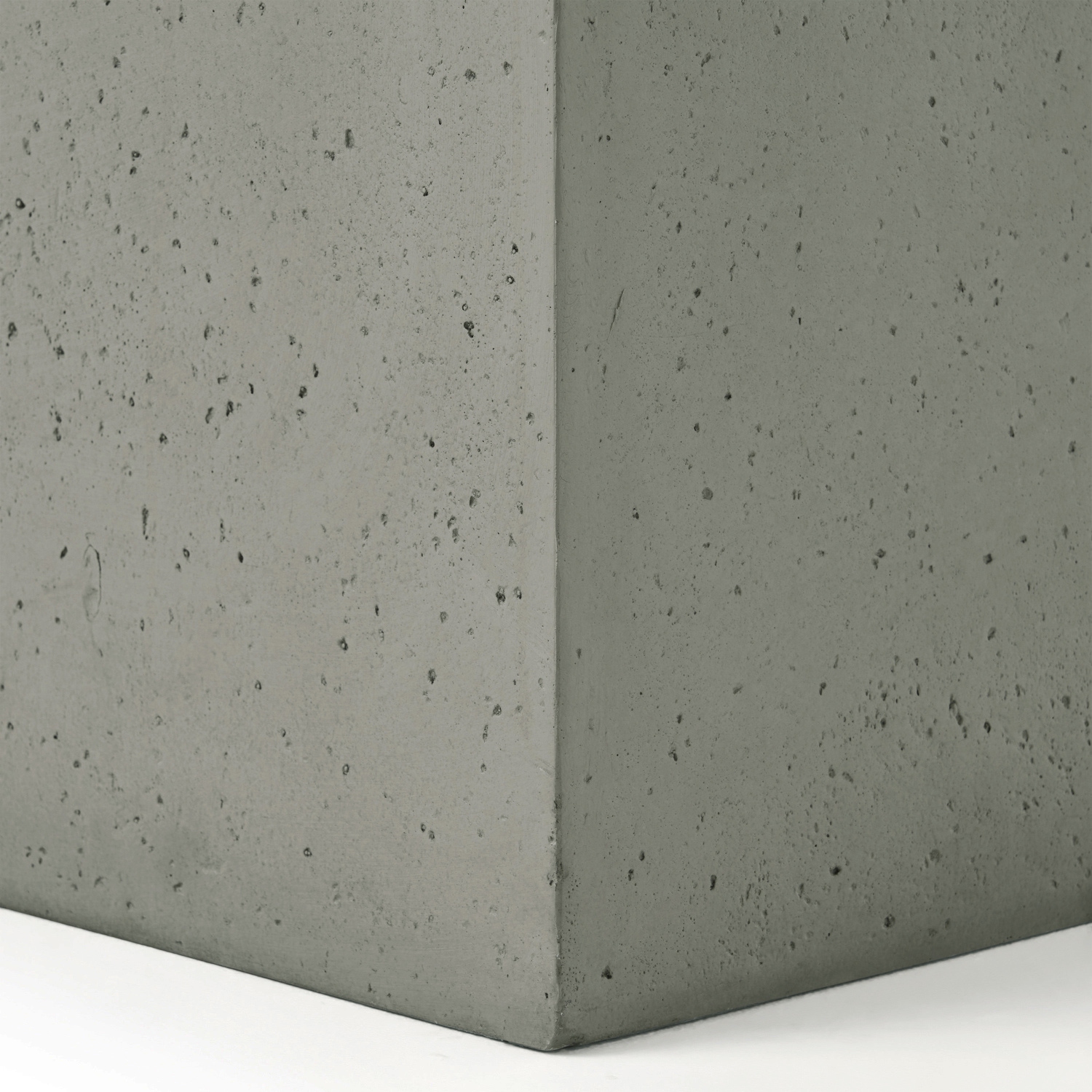 Table d'appoint moderne en béton avec porte-réservoir