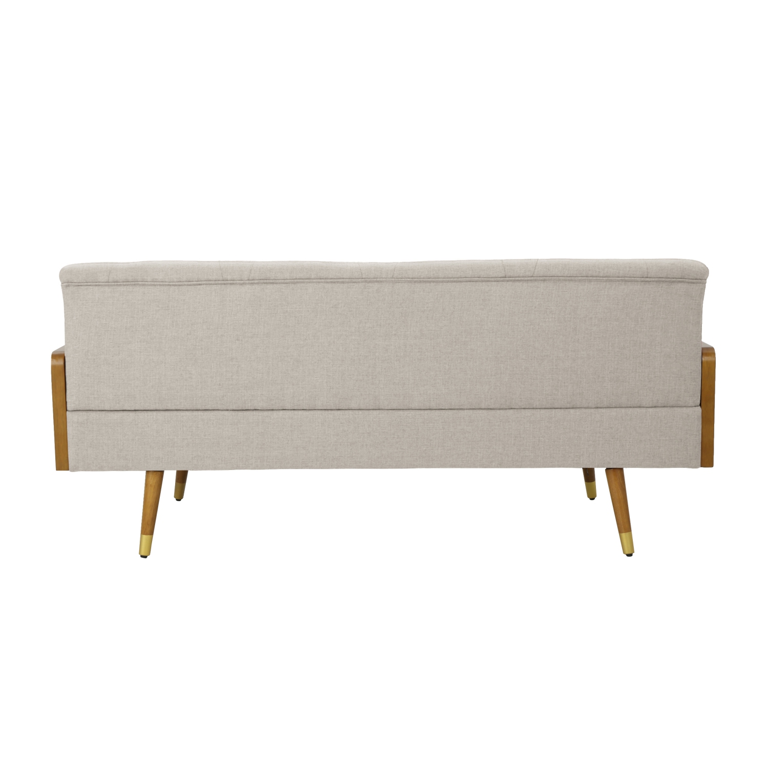 Sofa moderne en tissu capitonné Aidan Mid-Century