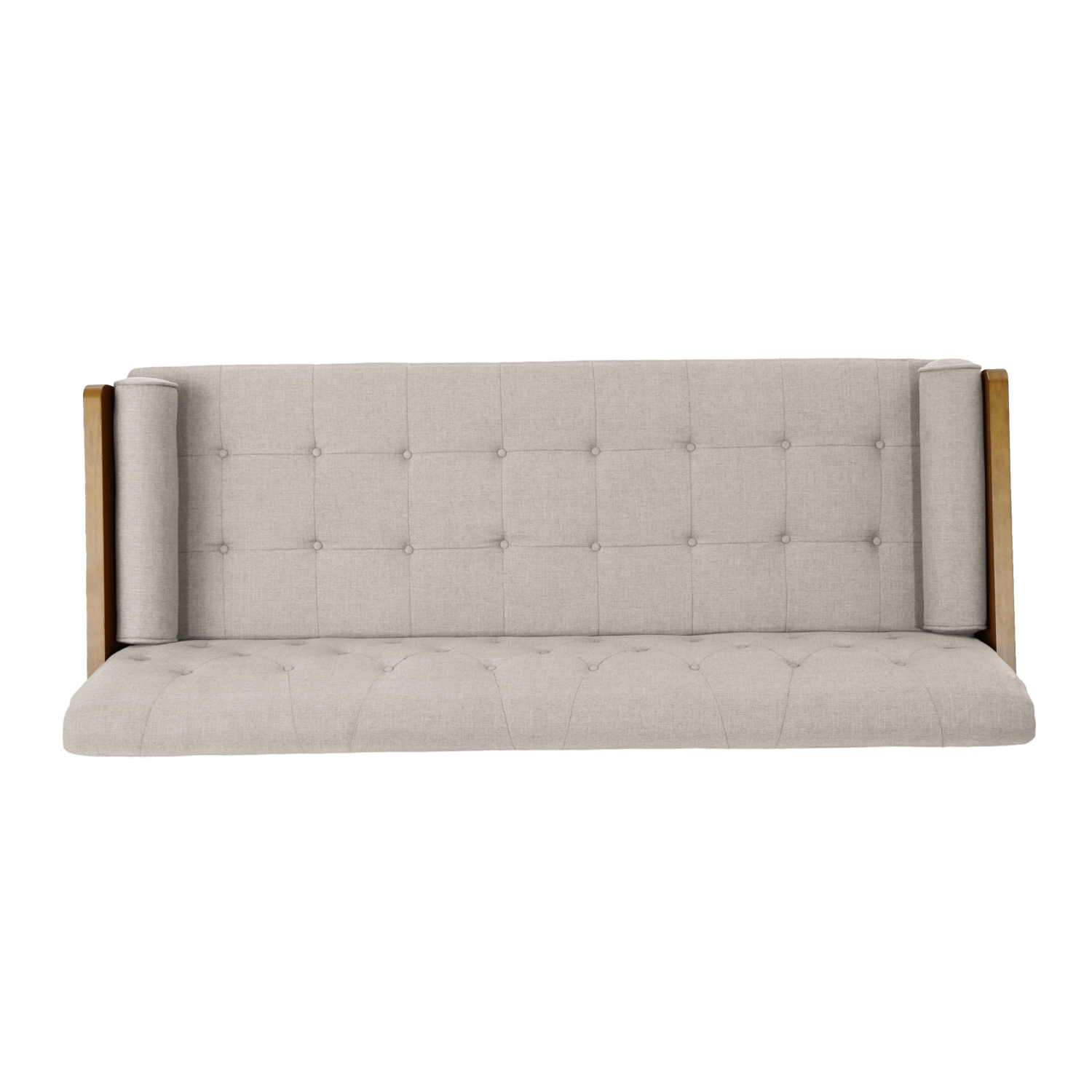 Sofa moderne en tissu capitonné Aidan Mid-Century