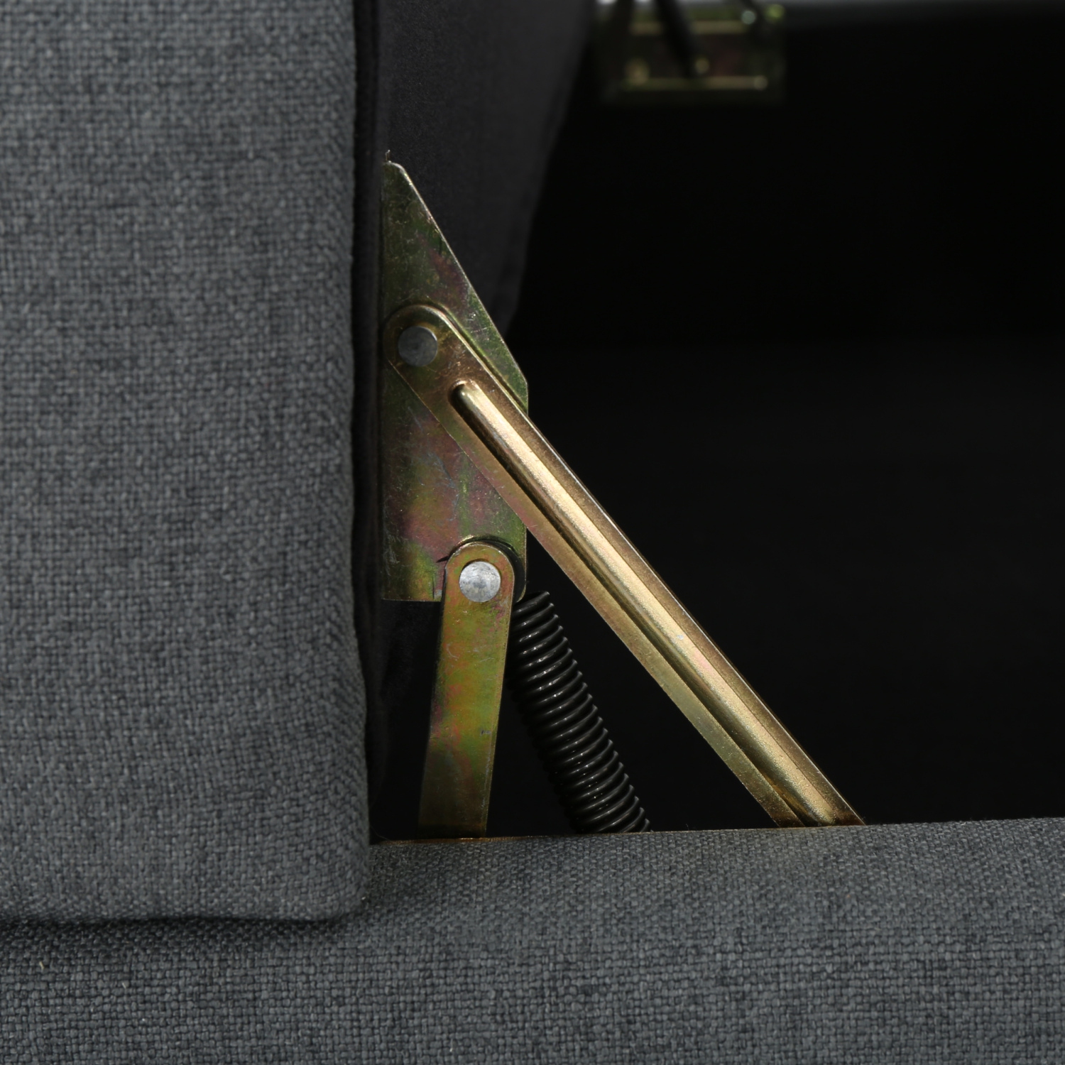 Causeuse moderne avec rangement et pattes en bois