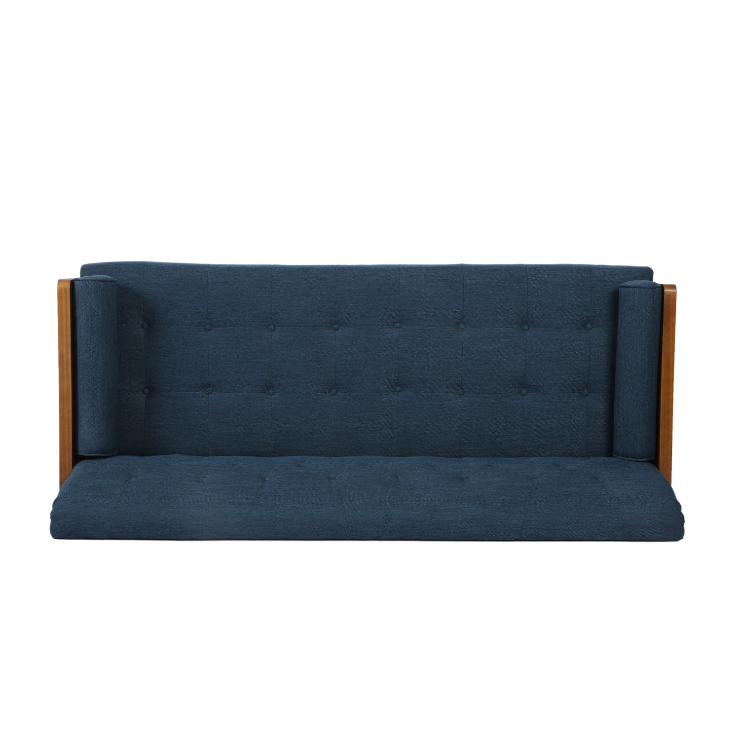 Sofa moderne en tissu capitonné Aidan Mid-Century