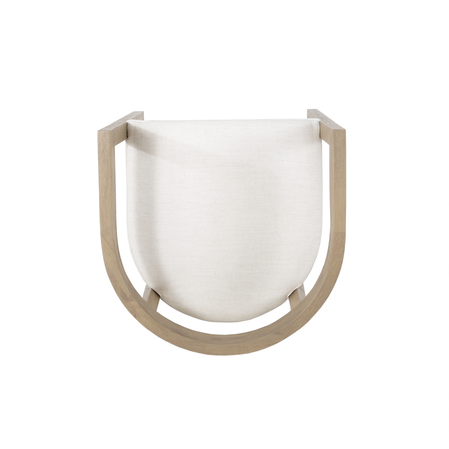 Set of 2 Modern Dining Chairs - Upholstered, Rubberwood Frame