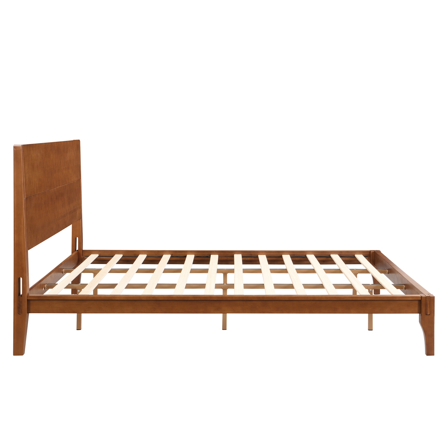 Bamboo Platform Bed - King, Mid-Century Modern, Wood Slat, Easy Assembly