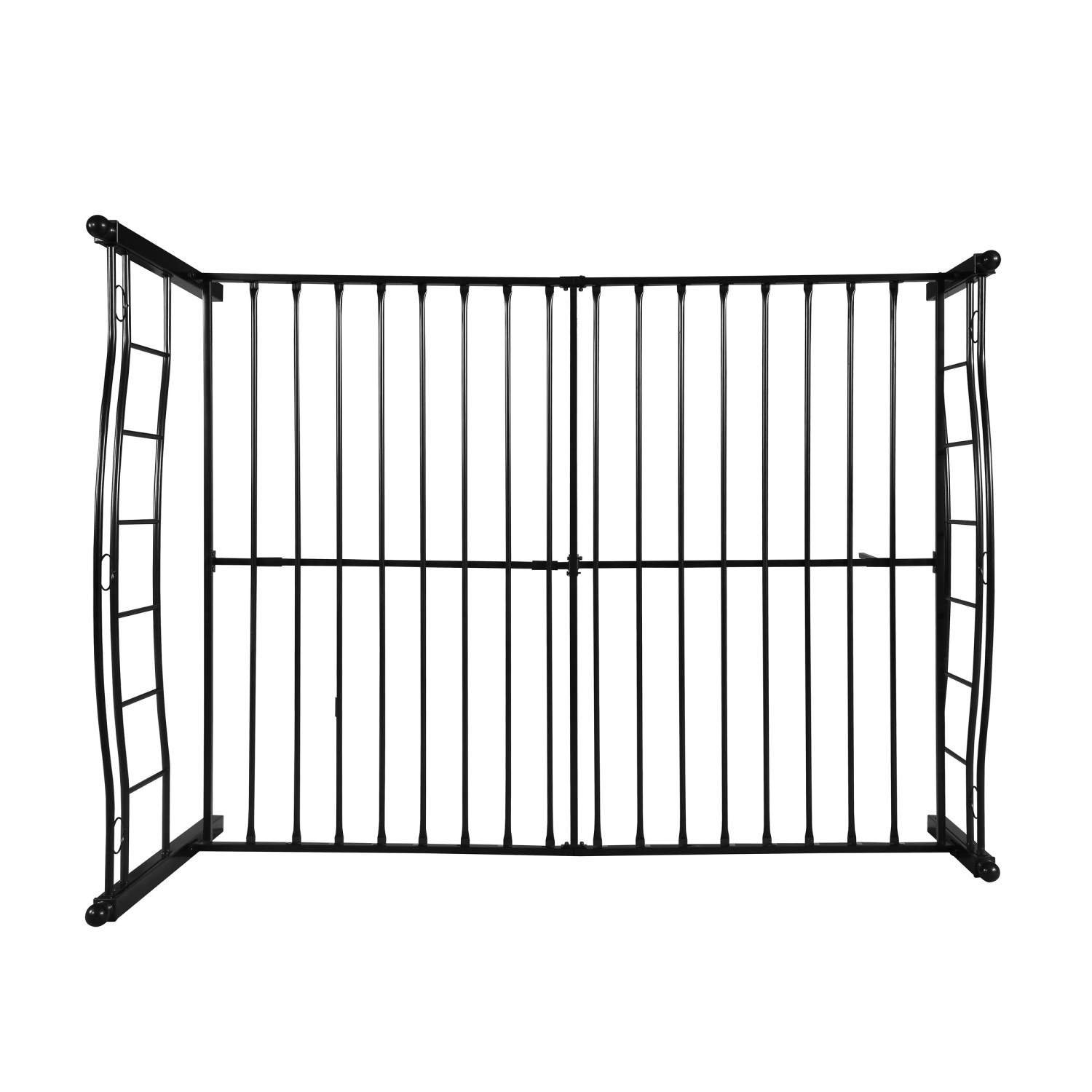 King Size Metal Bed Frame - Storage, No Box Spring, Black