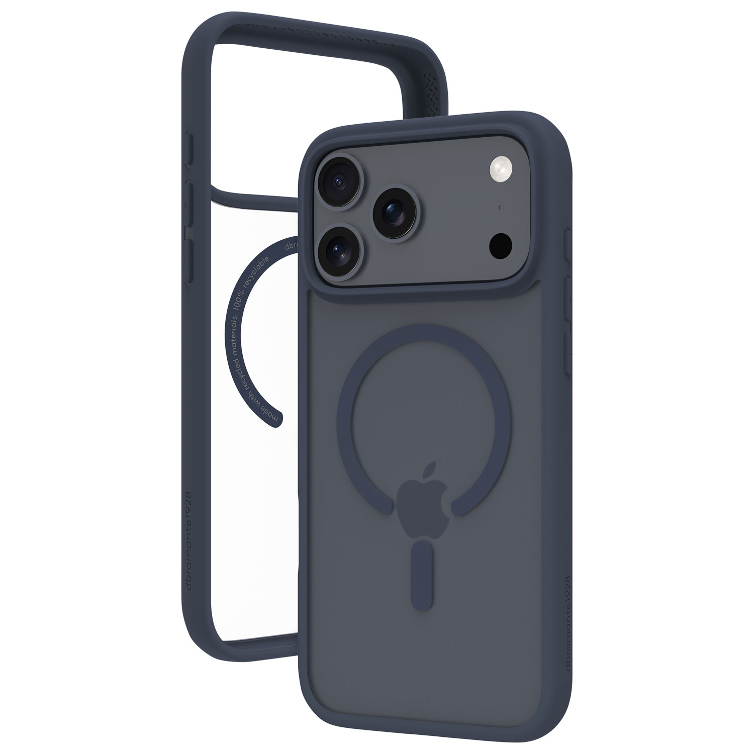 Étui rigide ajusté Grenen de Dbramante1928 avec MagSafe pour iPhone 17 Pro Max - Bleu marine