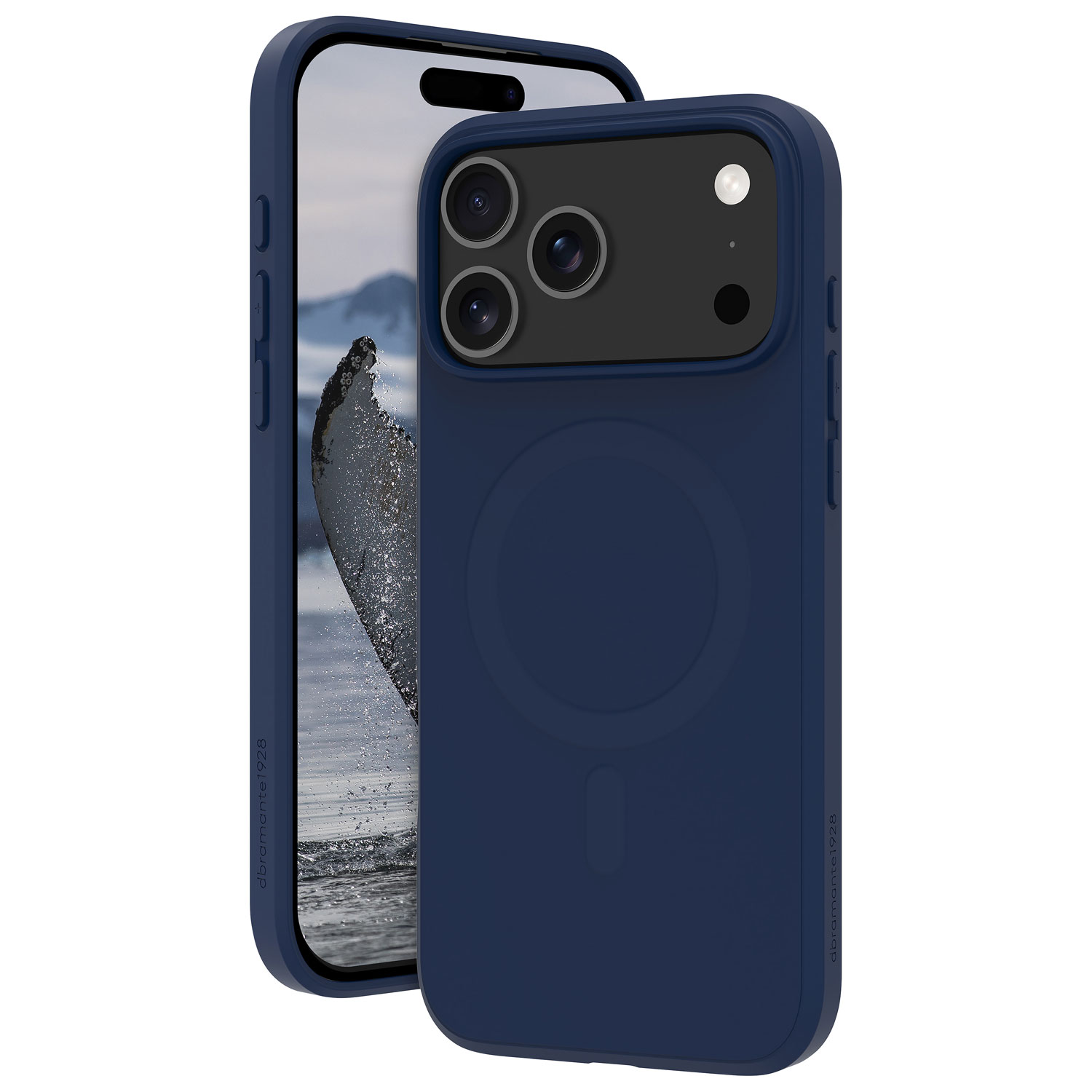 dbramante1928 Greenland Pro Fitted Soft Shell Case with MagSafe for iPhone 17 Pro Max - Navy