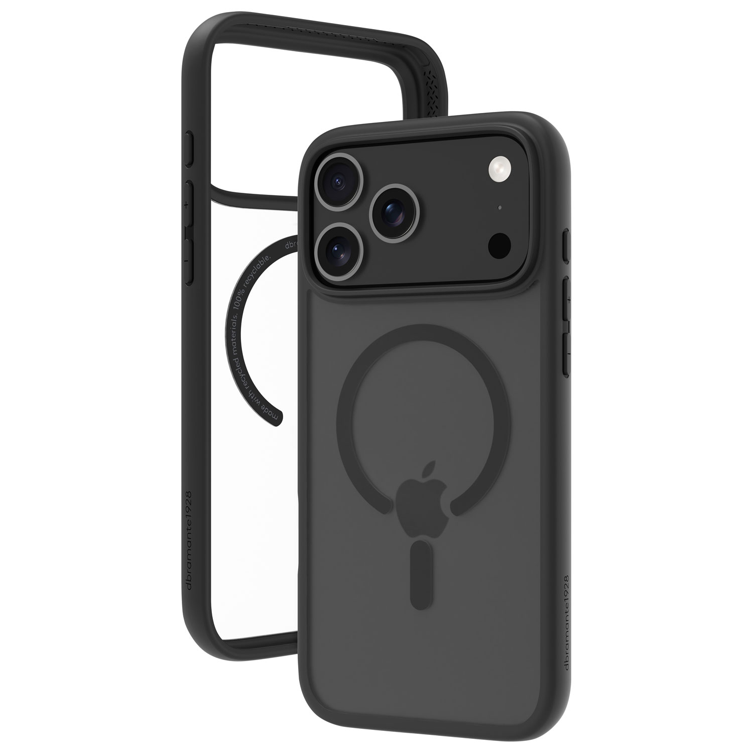 Étui rigide ajusté Grenen de Dbramante1928 avec MagSafe pour iPhone 17 Pro Max - Noir