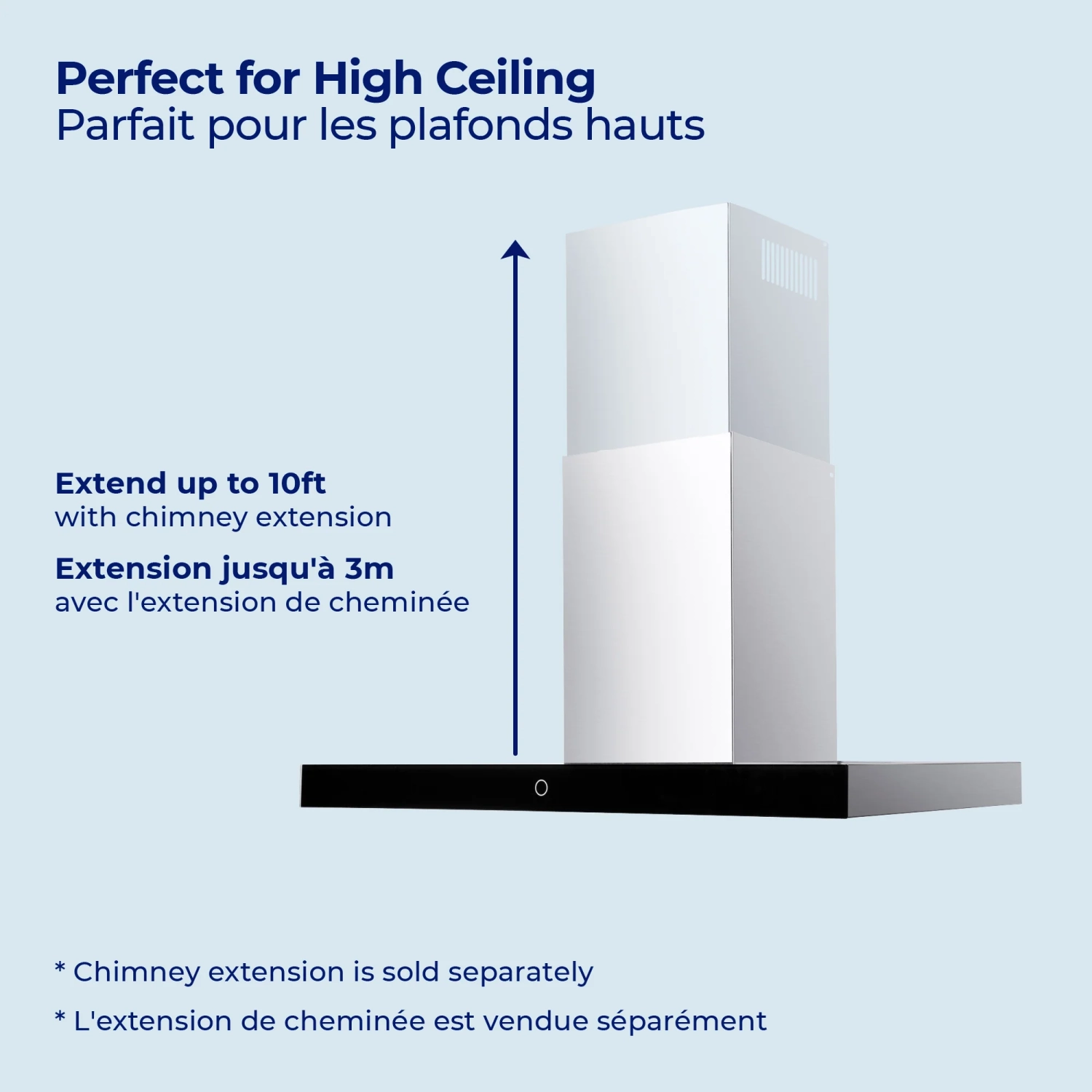 Hauslane | Chef 36-in Convertible Stainless Steel Wall-Mounted Range Hood