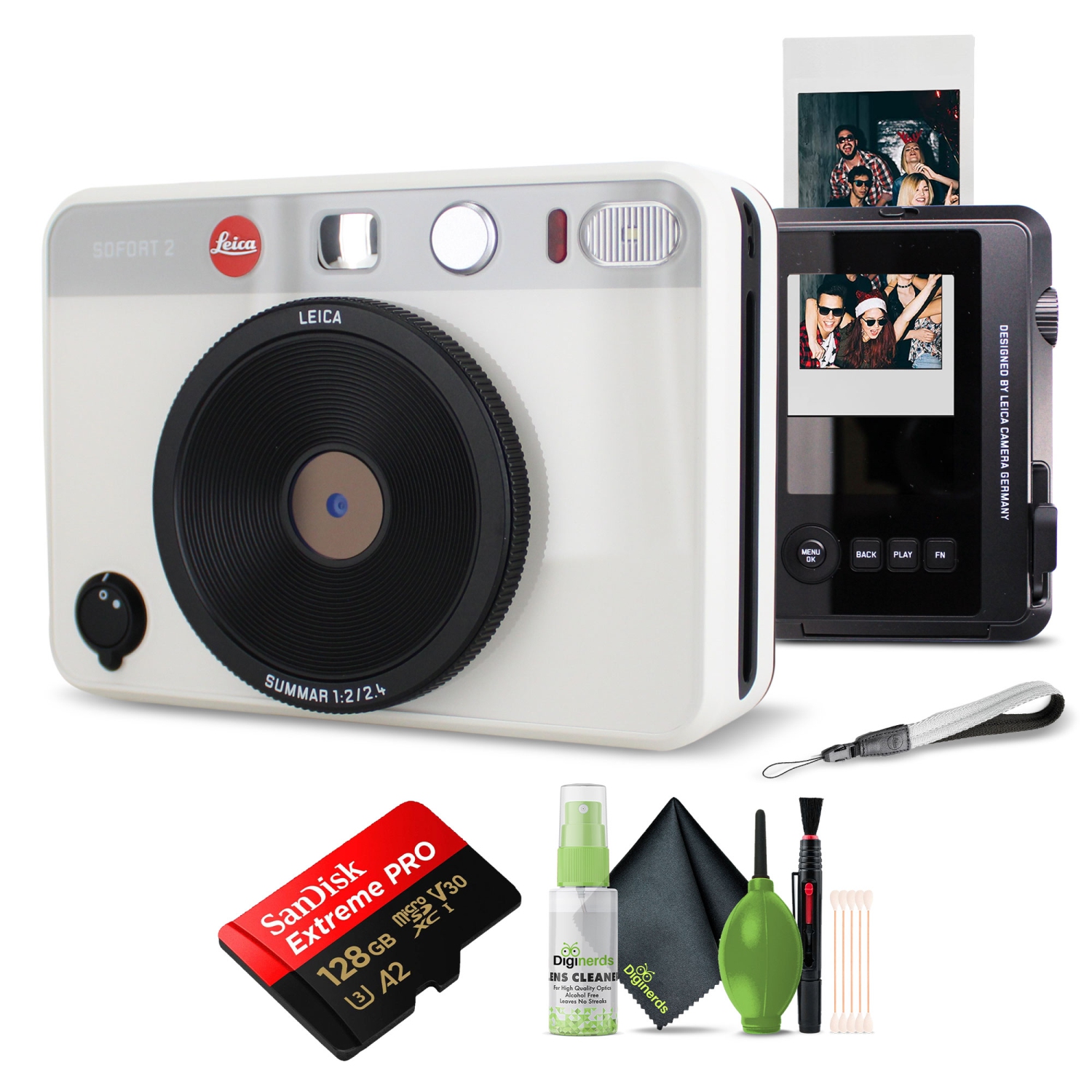 Leica Sofort 2 Hybrid Instant Photo Film and Digital Camera Bundle
