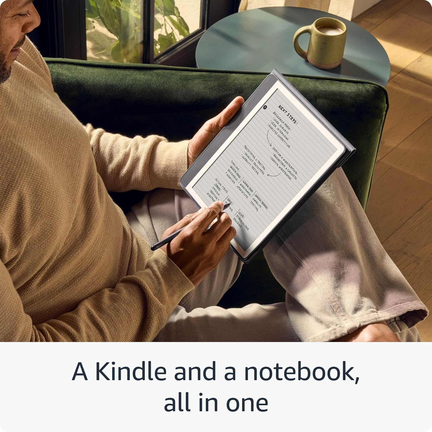 Kindle Scribe - Redesigned display with uniform borders. Now write directly on books and documents. With built-in notebook summarization. Includes