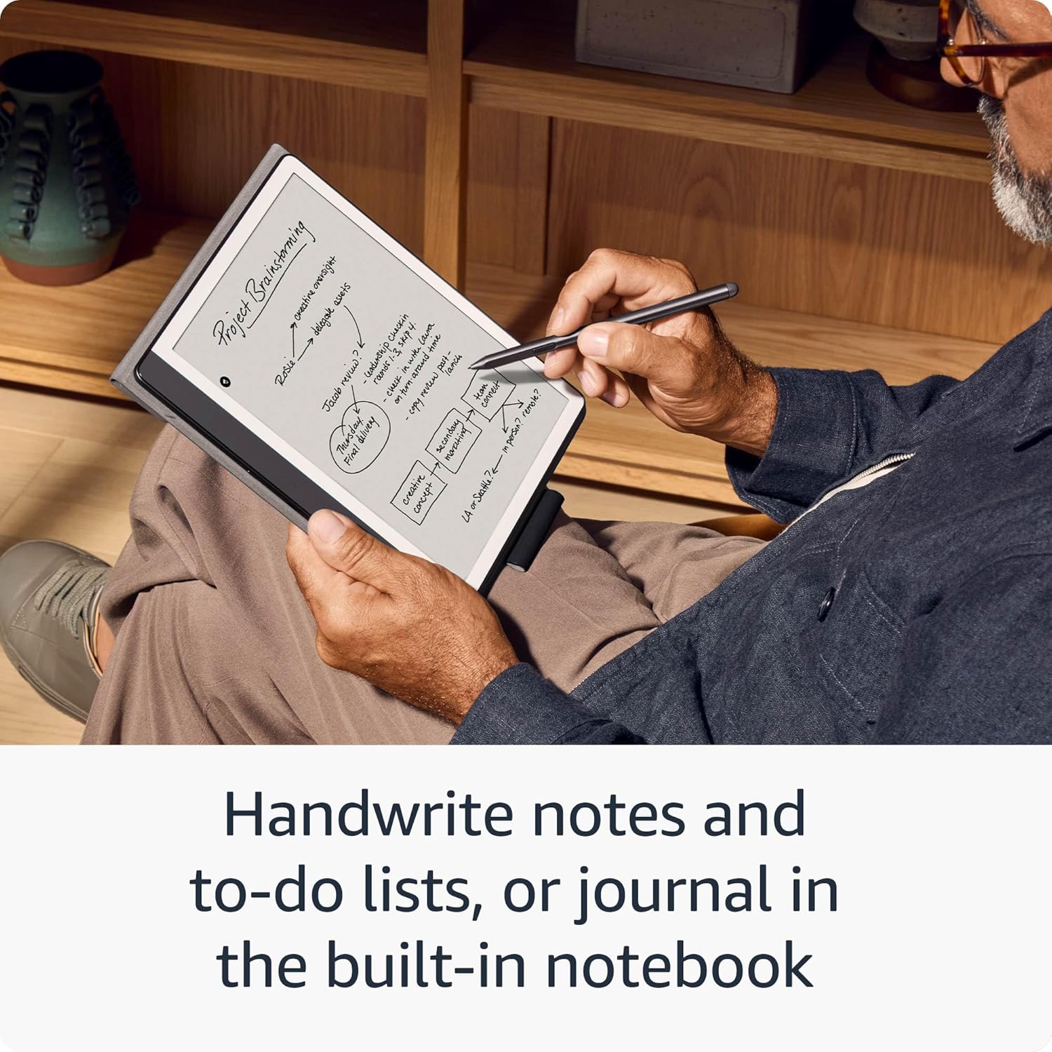 Kindle Scribe - Redesigned display with uniform borders. Now write directly on books and documents. With built-in notebook summarization. Includes