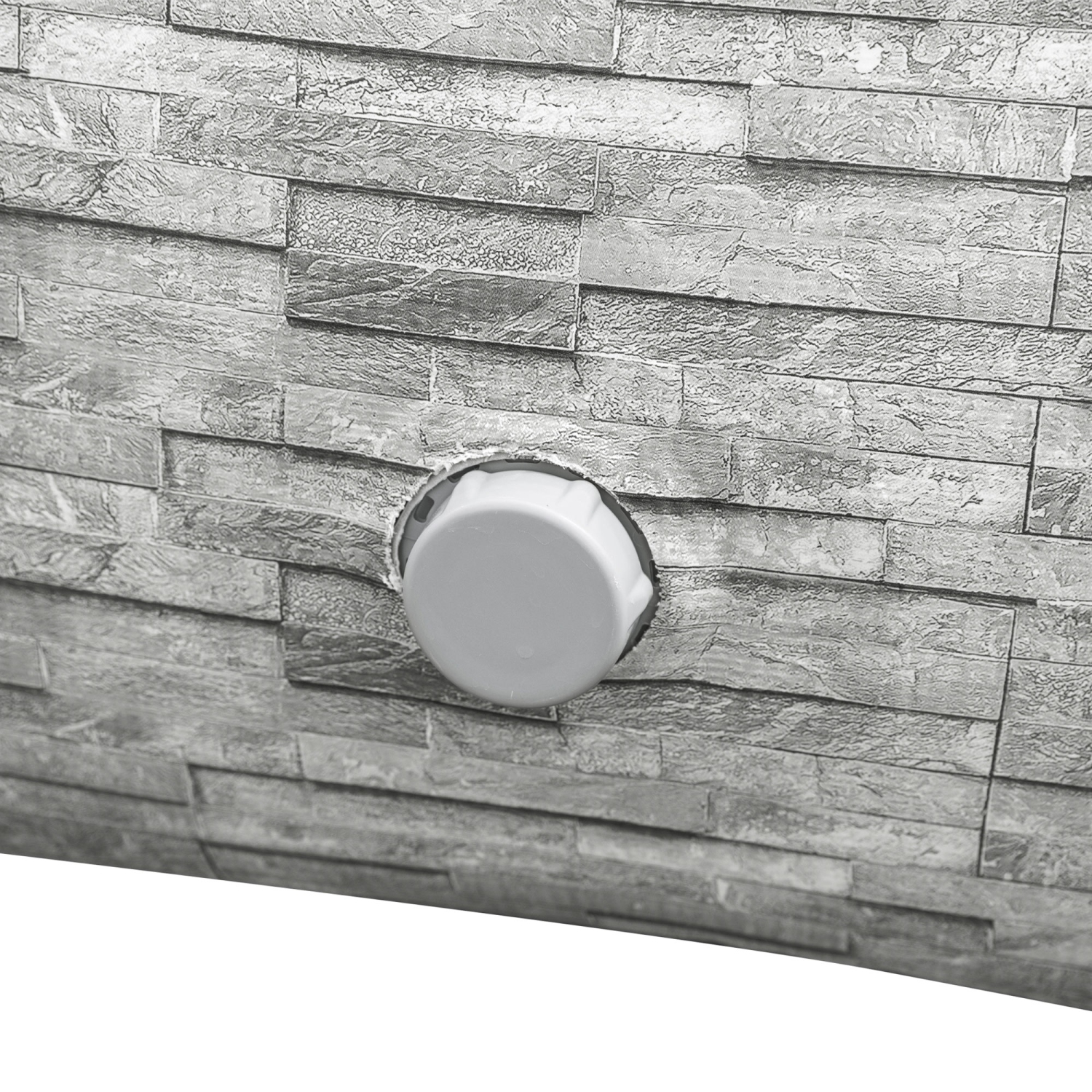 Bestway Fast Set 10' x 26" Stacked Stone Inflatable Swimming Pool Outdoor Set