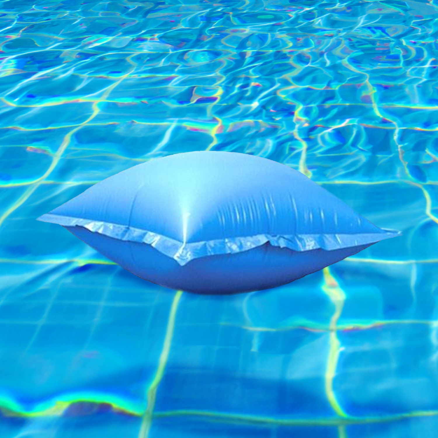 Housse d'hiver pour piscine hors-terre ronde de 24 pi de Swimline avec coussin d'air fermé de 4 x 8 pi