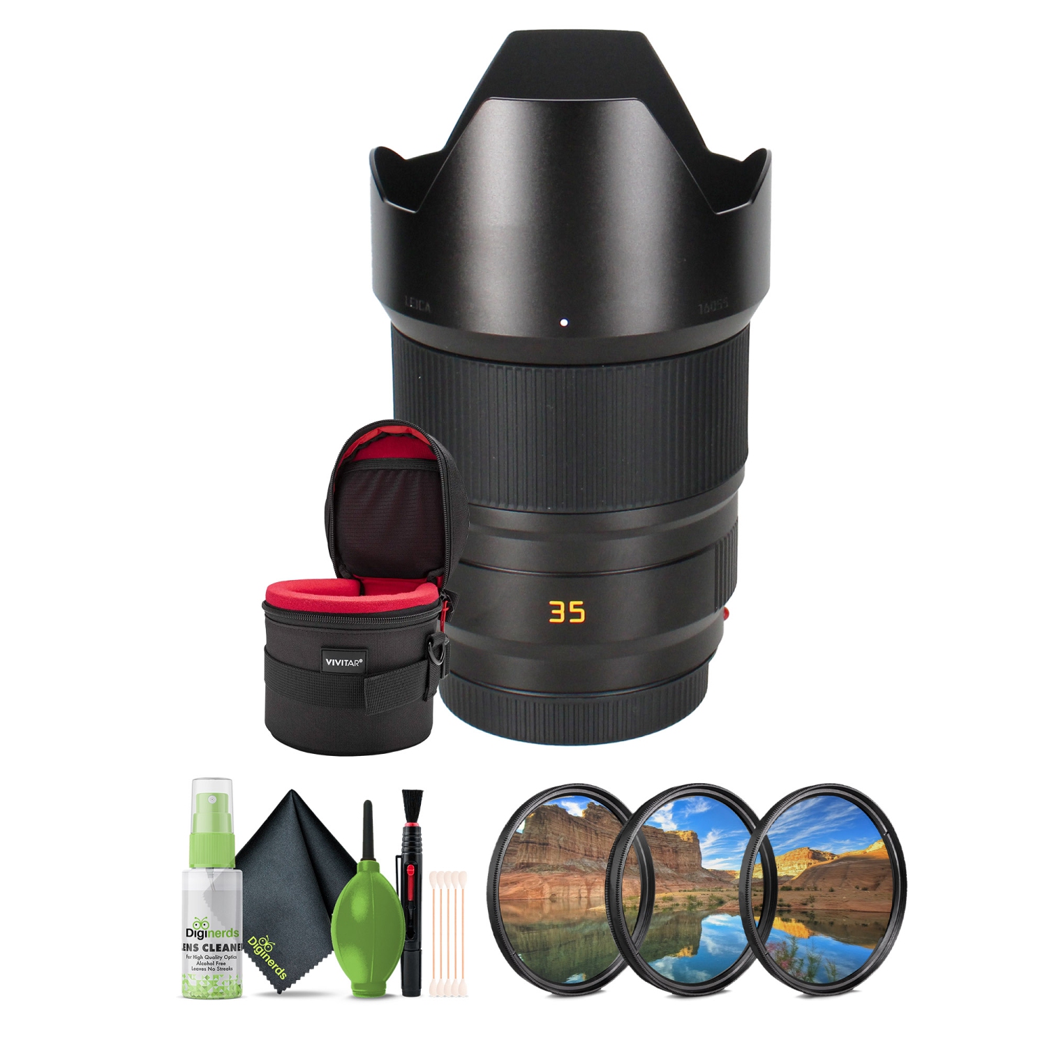 Leica Summicron-SL 35mm f/2 ASPH. Lens + Filter Kit + Lens Case + More