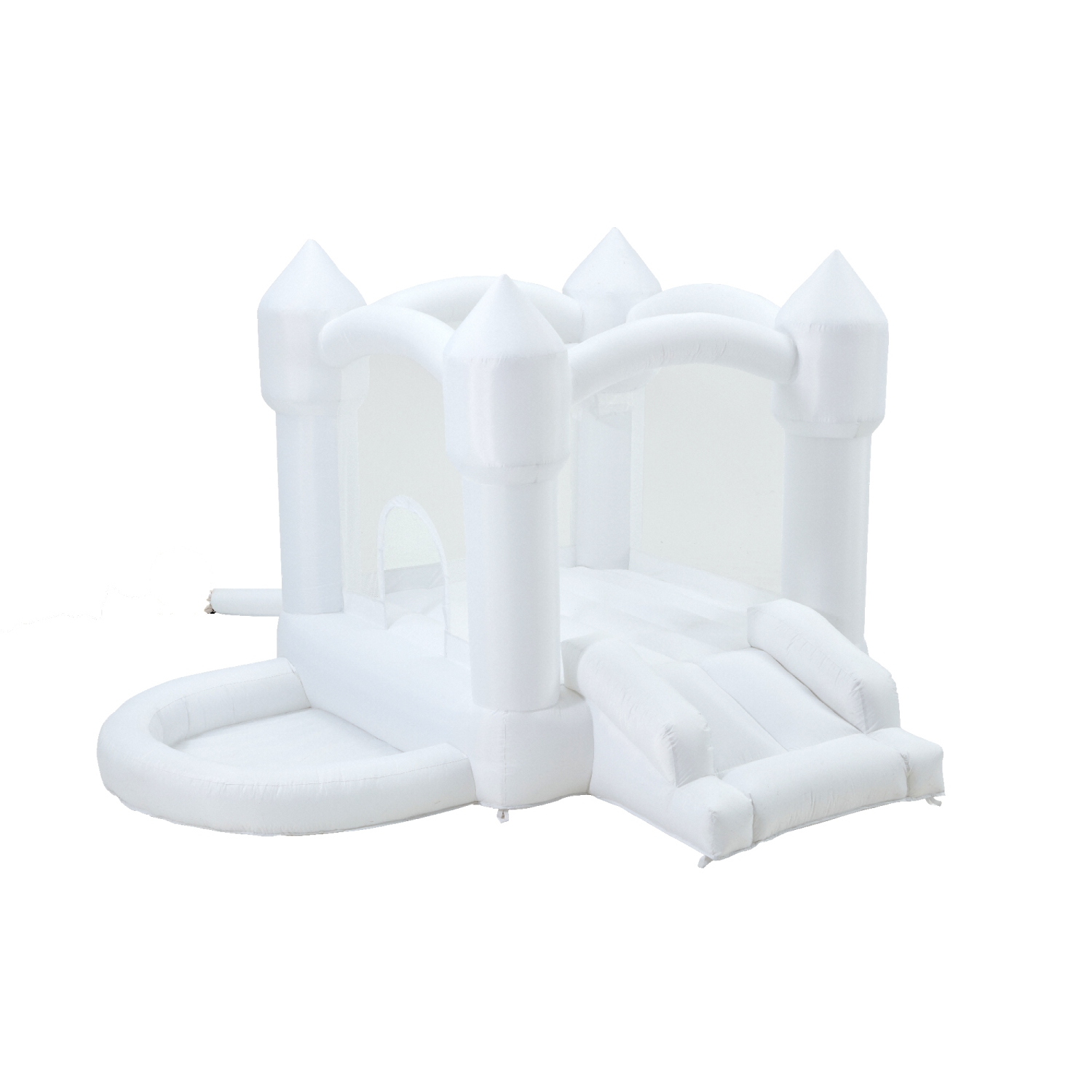 EROMMY 10.5x 9x 7ft Inflatable Bounce House with Ball Pool & Slide, Indoor/Outdoor Kids Play Castle, White