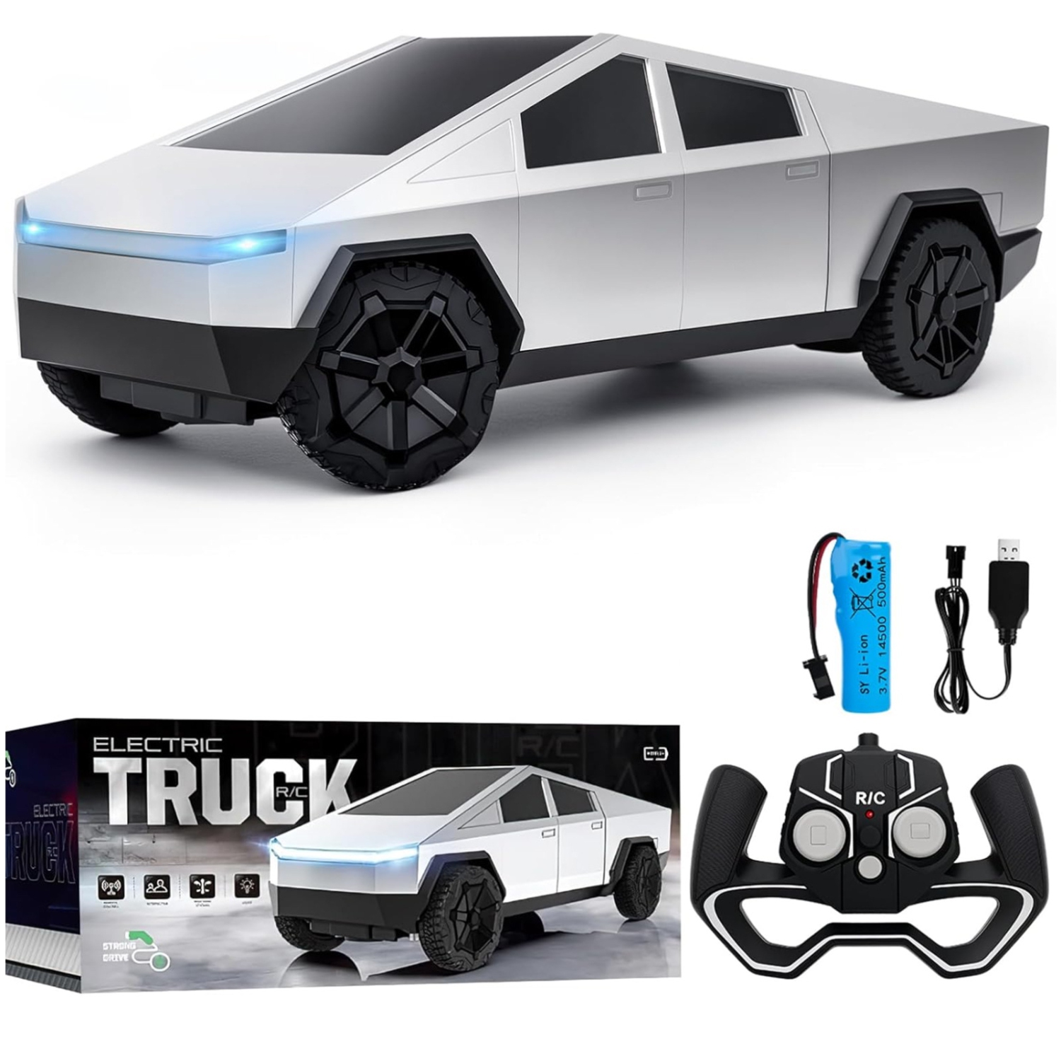 2.4GHz remote control truck, children's electric car truck toy, remote control car boy toy children's birthday gift-2.4G remote control car [single