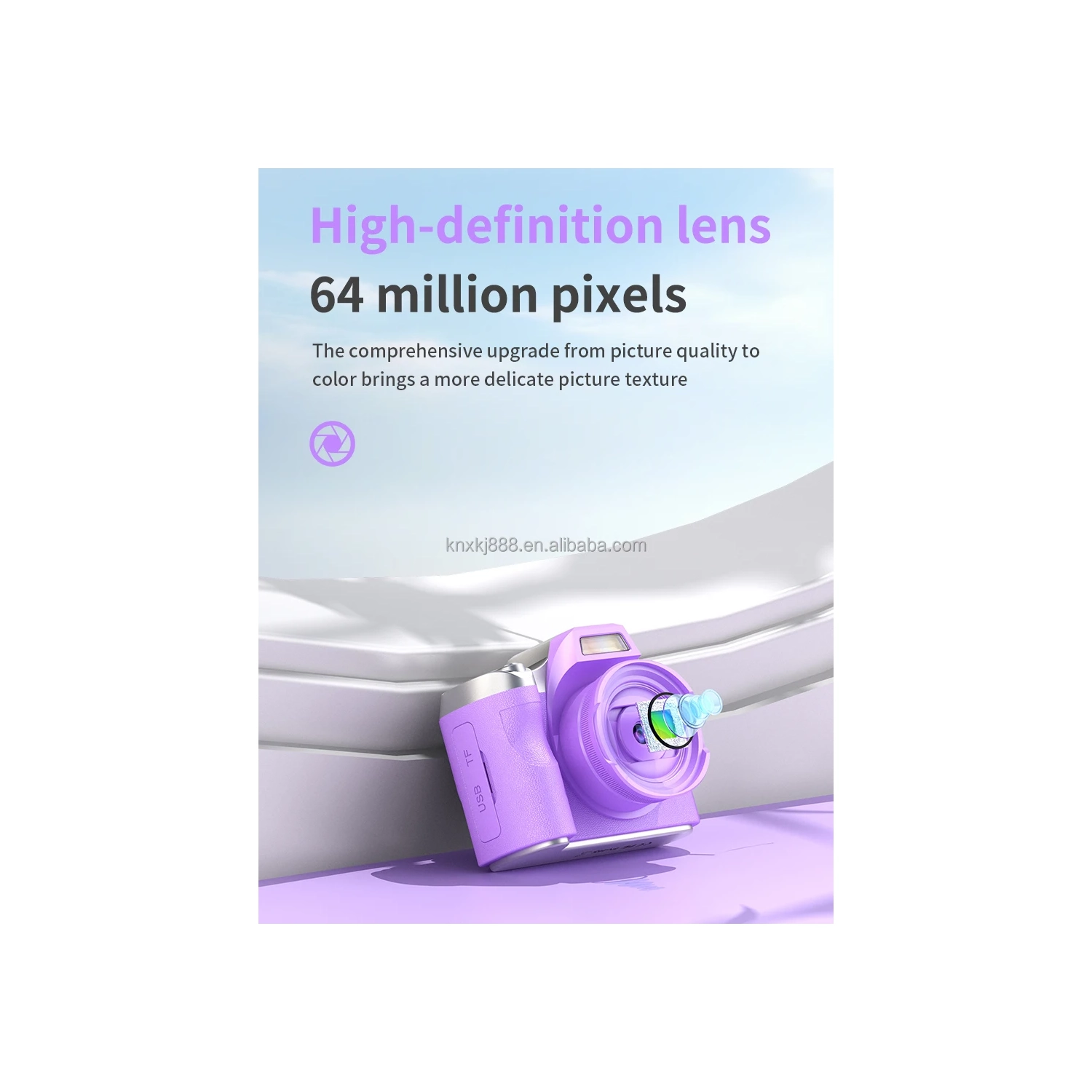 HD digital camera small SLR student party selfie video portable mini CCD camera retro fashion digital camera 4K HD - white + 32G memory card + card