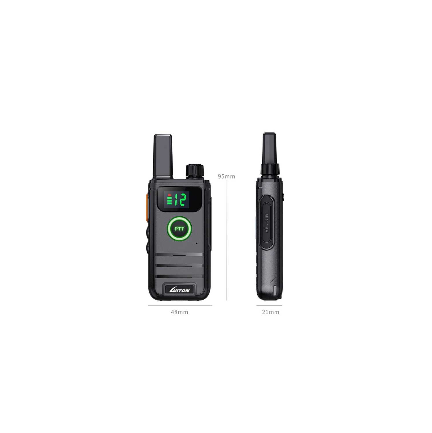 Ultra-thin mini intercom micro wireless outdoor hotel restaurant civilian handheld small intercom high power single black