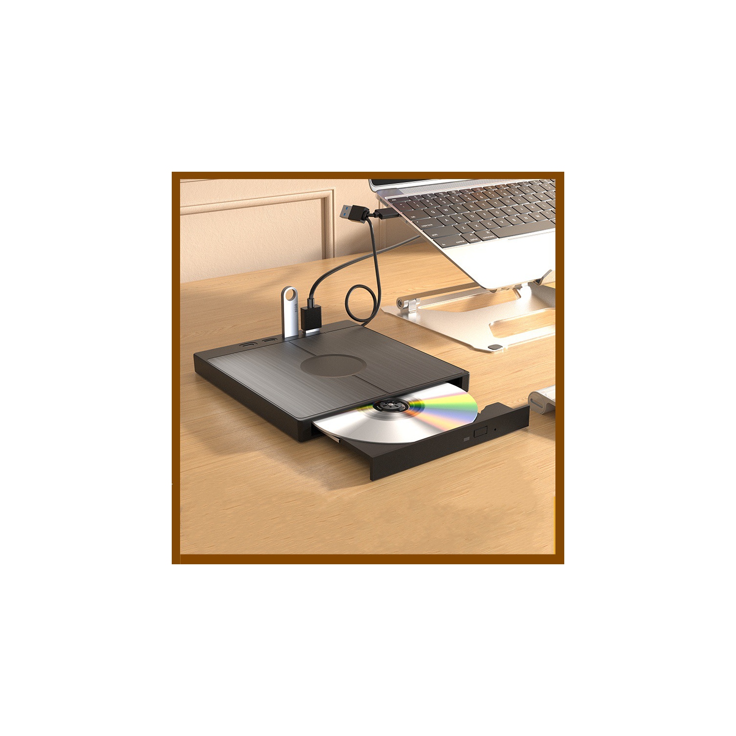 Lecteur de CD universel USB 3.0 externe DVD graveur DE TYPE C pour ordinateur externe