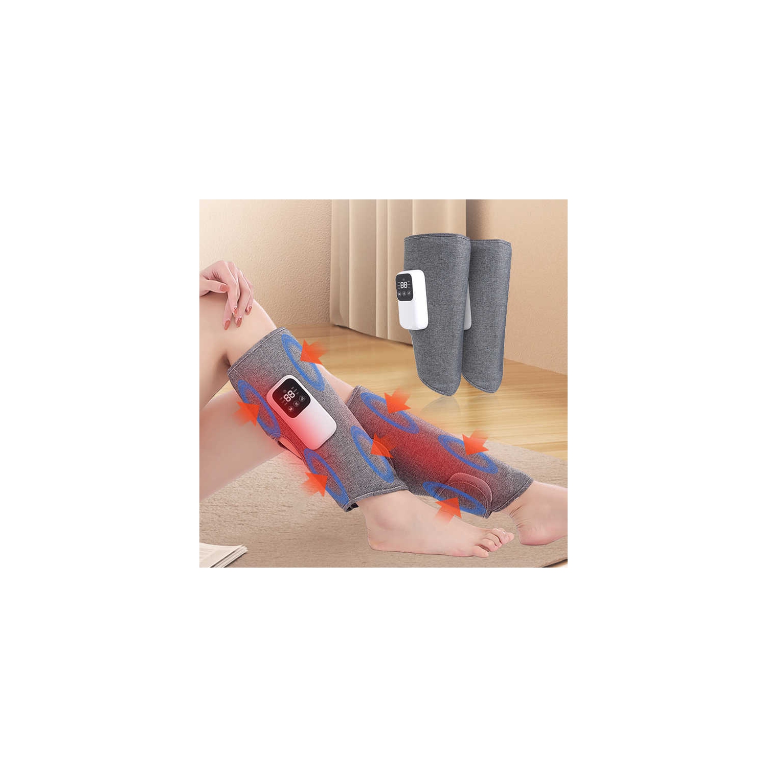 New Calf Massager Hot Compress Multifunctional Massager Vibration Shaping Leg Massager - Double Legs with Packaging