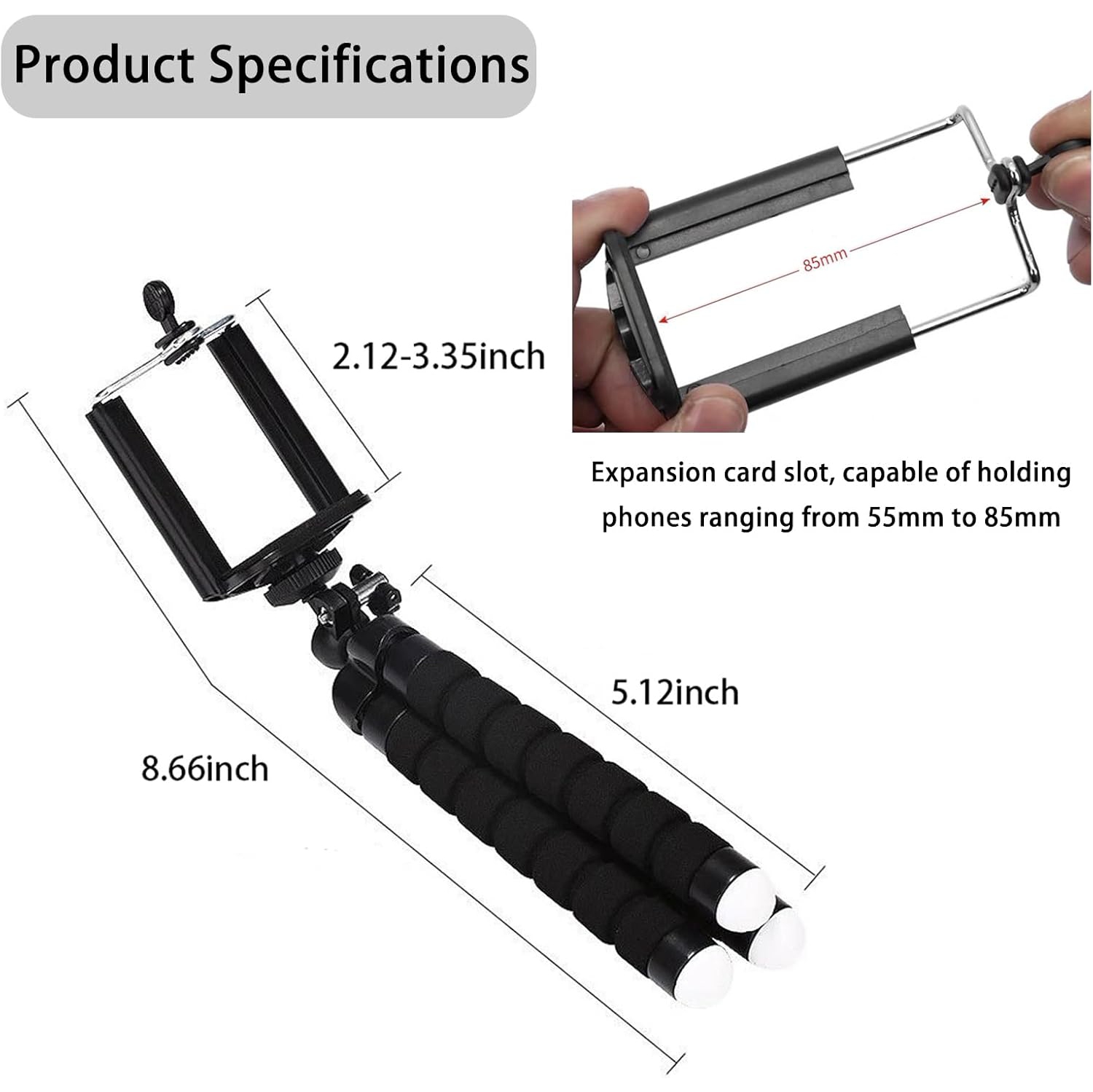 Octopus mobile phone tripod portable mini multi-function bracket 360° flexible tripod suitable for live broadcast/short video shooting mobile phone