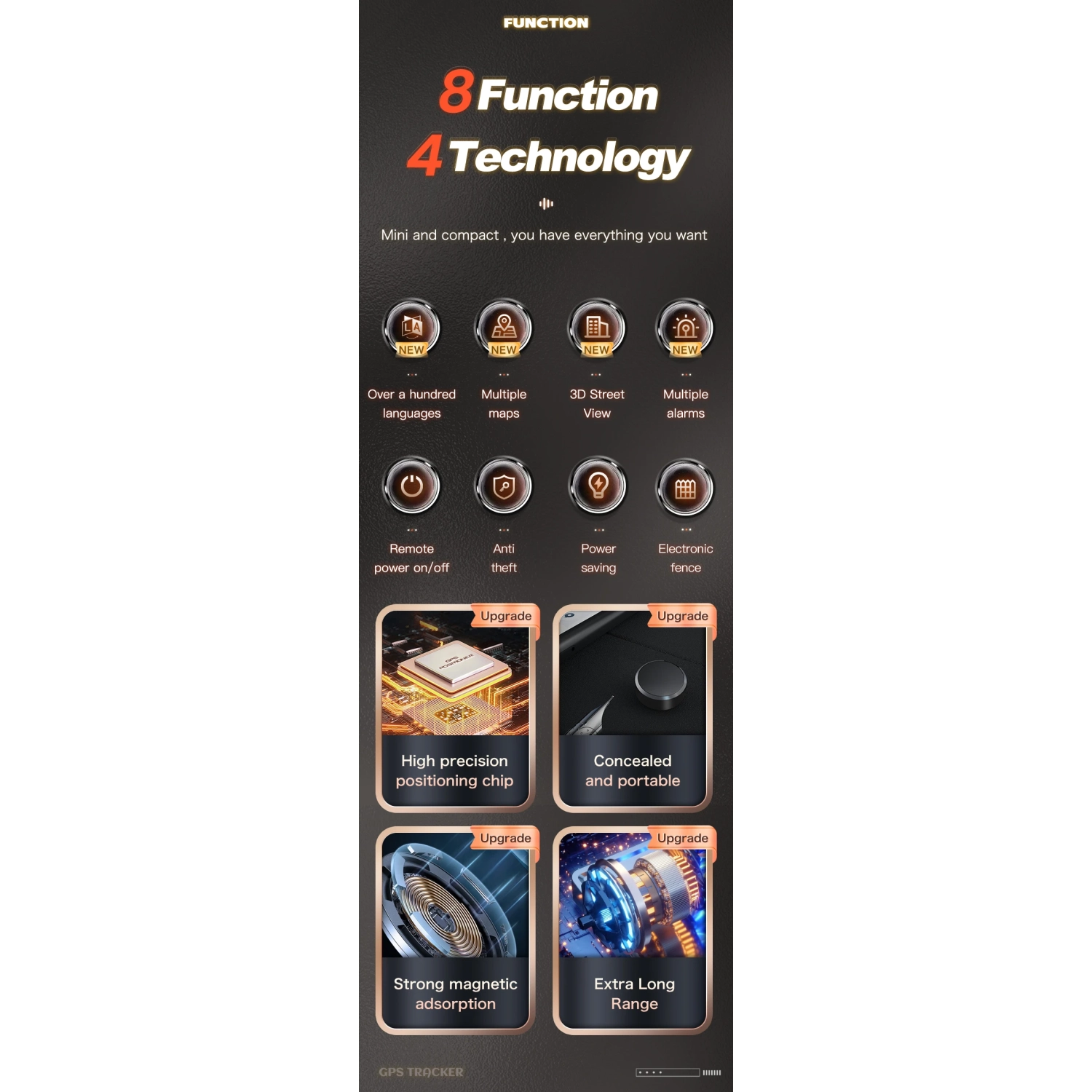 Localisateur GPS, dispositif antivol universel de positionnement à distance magnétique solide et anti-perte pour véhicule, localisateur GPS,