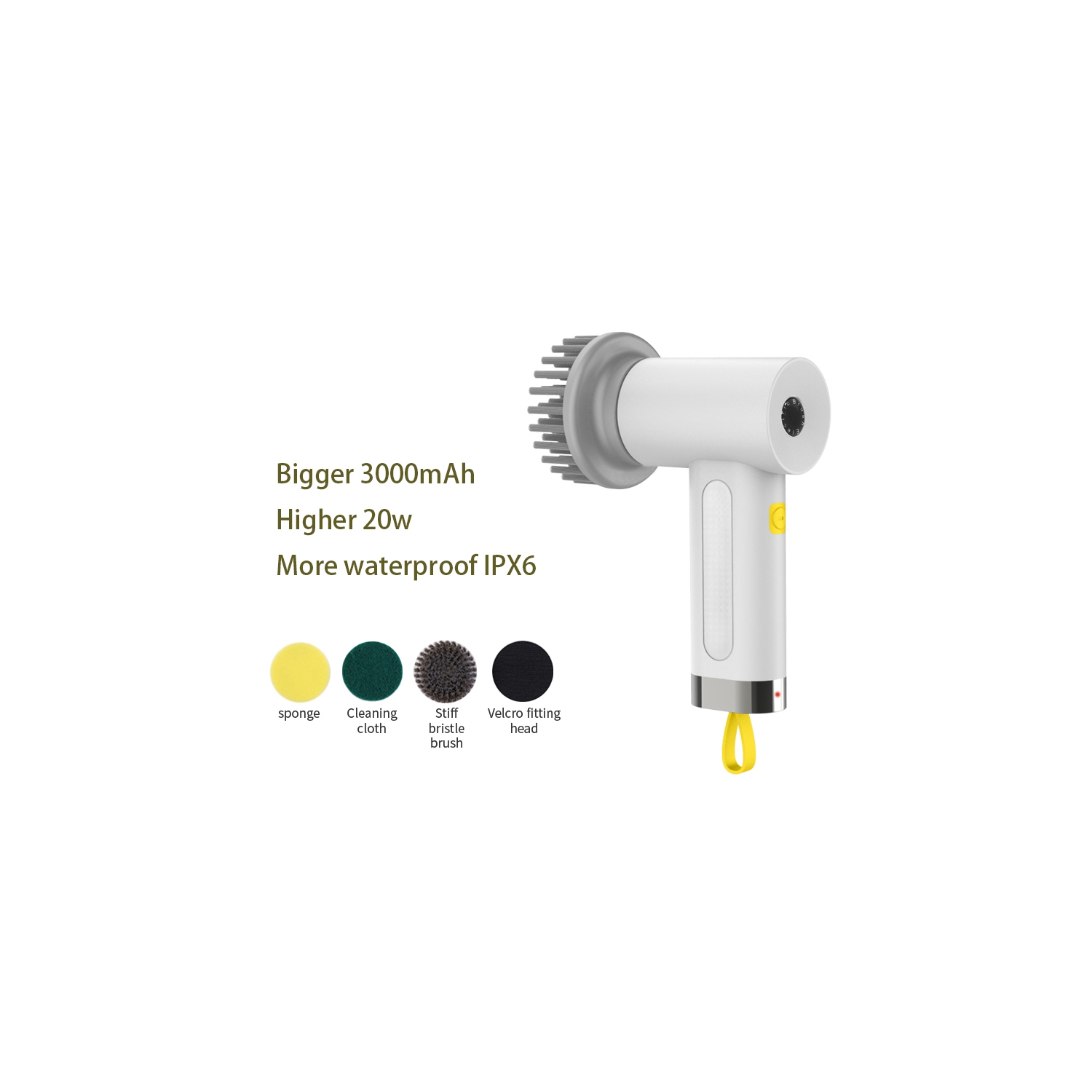 Handheld Electric Cleaning Brush, Household Toilet Cleaning Artifact Kitchen Cleaning Brush Multi-function Dishwasher Cleaner USB Handheld Bathtub