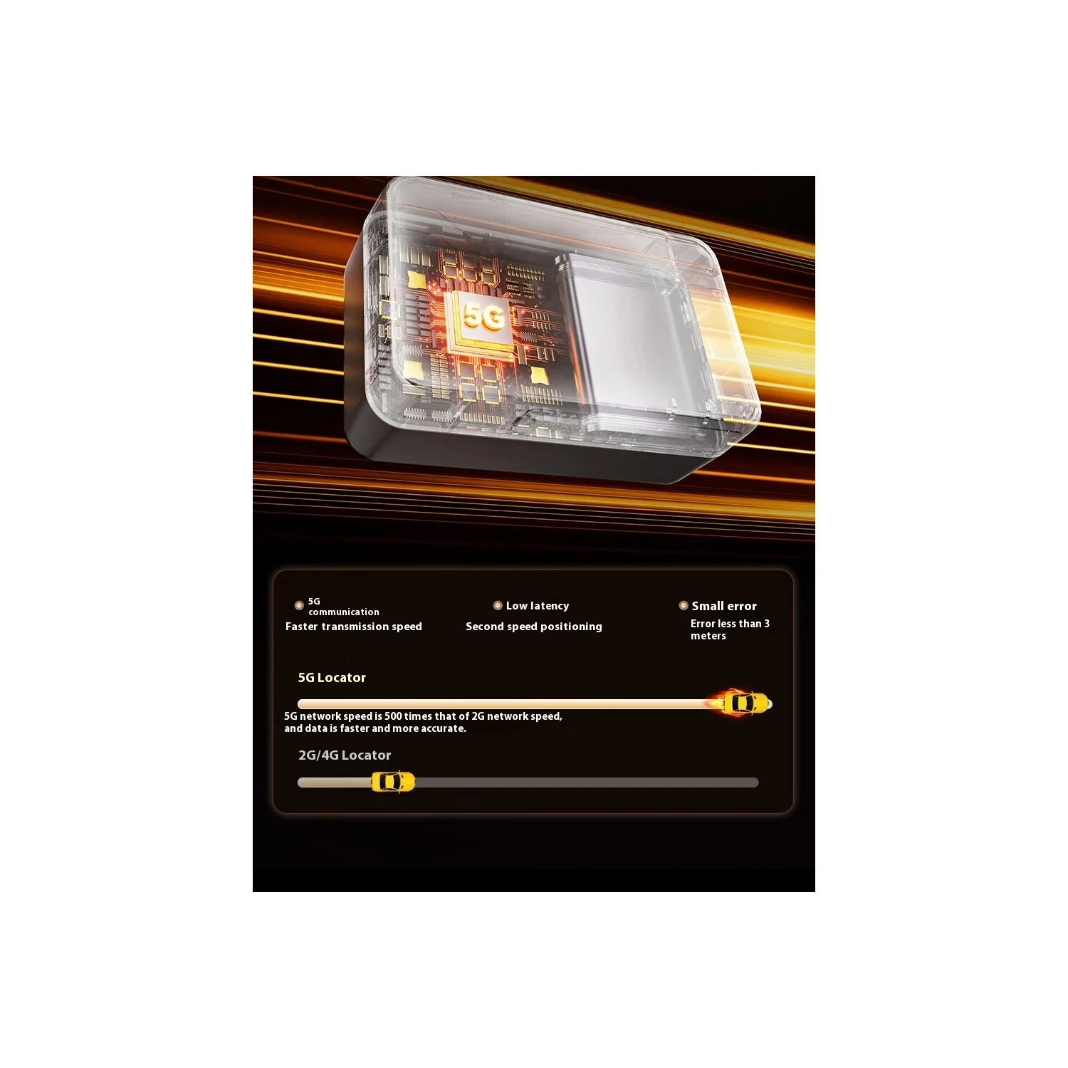 Localisateur GPS satellite voiture Tuqiang, auto anti-vol 5G installation sans installation fort GPS magnétique - [Petite version] M63S+1000&nbsp;mAh