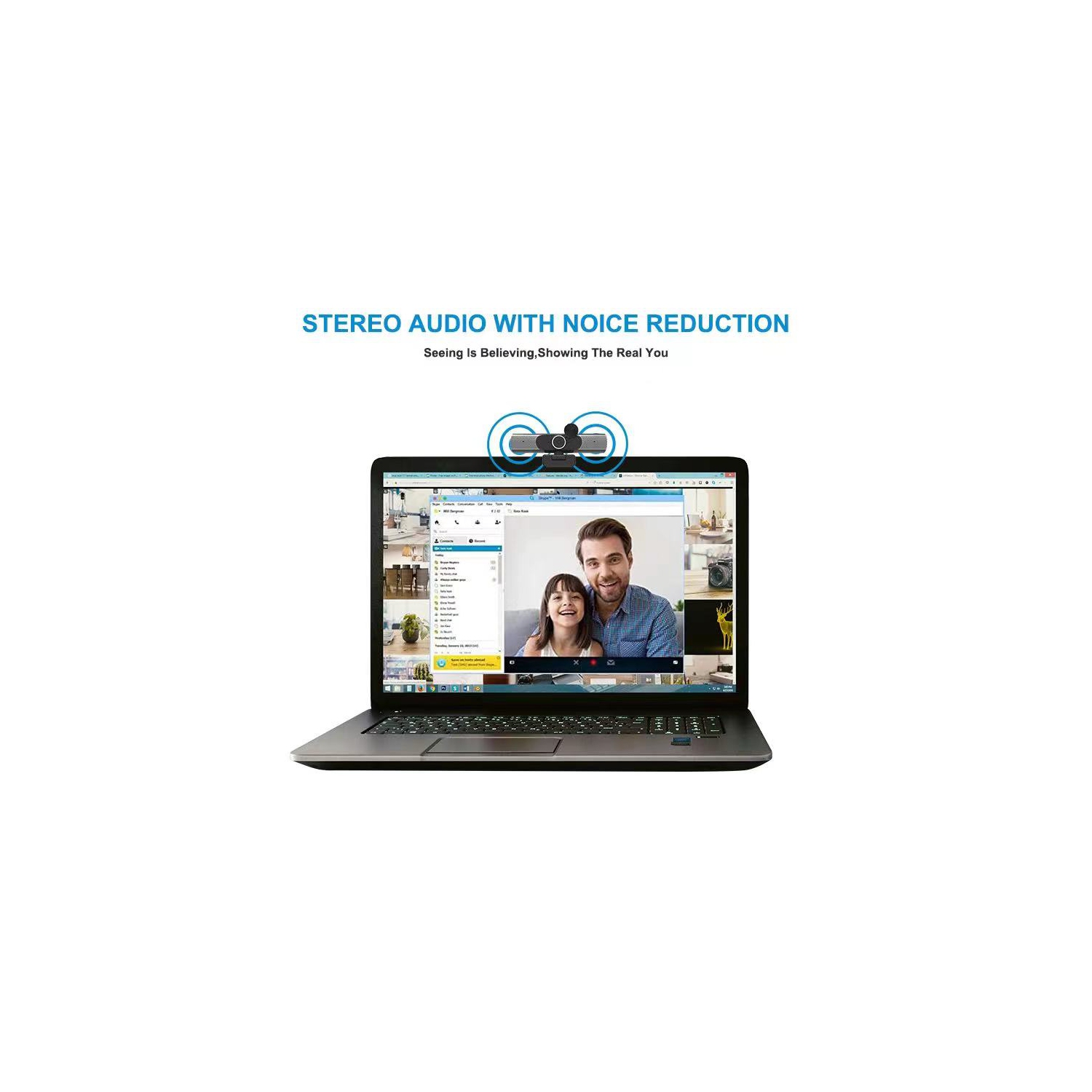HD computer USB camera, microphone, speaker, three-in-one laptop desktop live online class