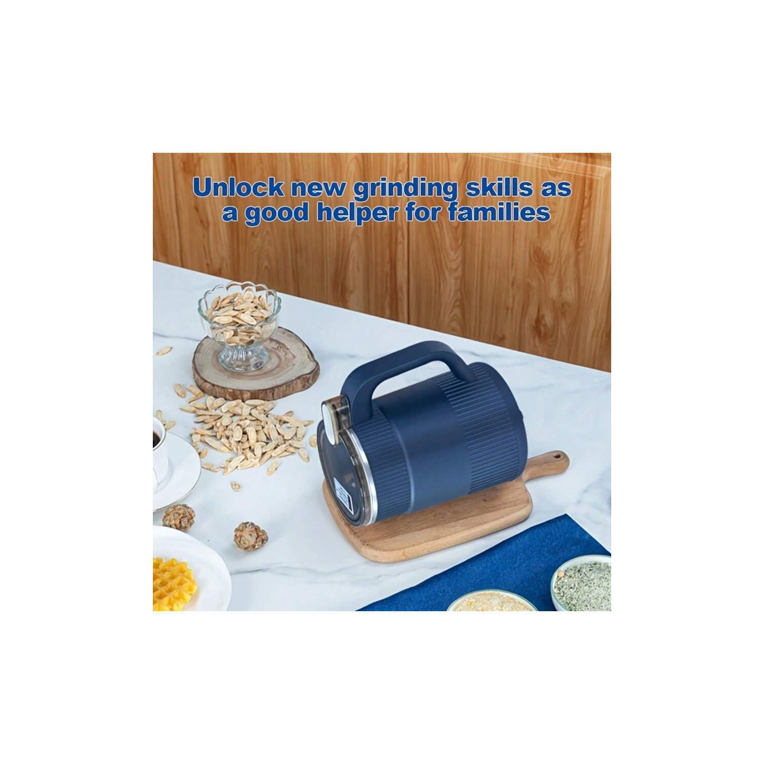 Automatic powder grinder, portable grain dry grinder, food bean grinder seasoning grinder