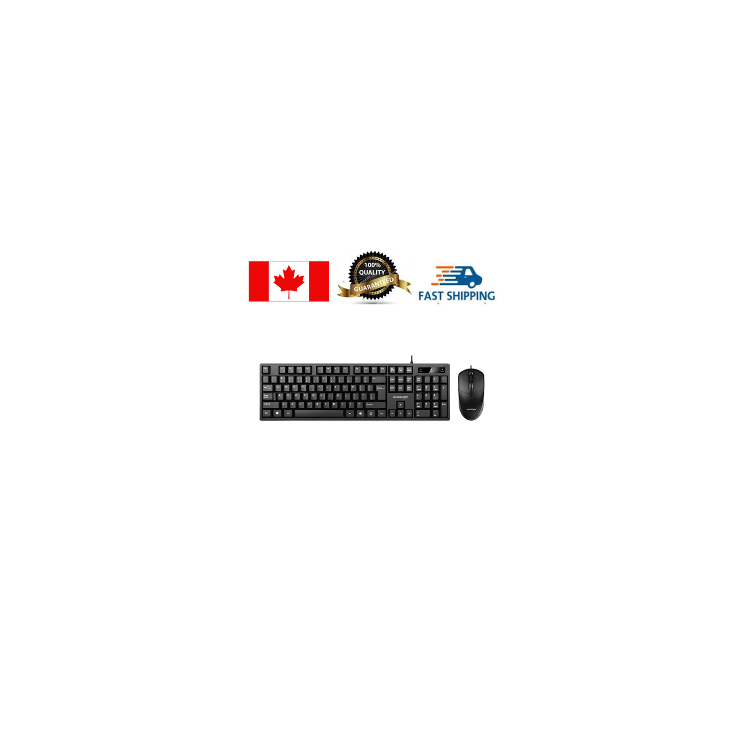 Speedex SMK260 Wired USB2.0 keyboard and mouse office combo kit_Black