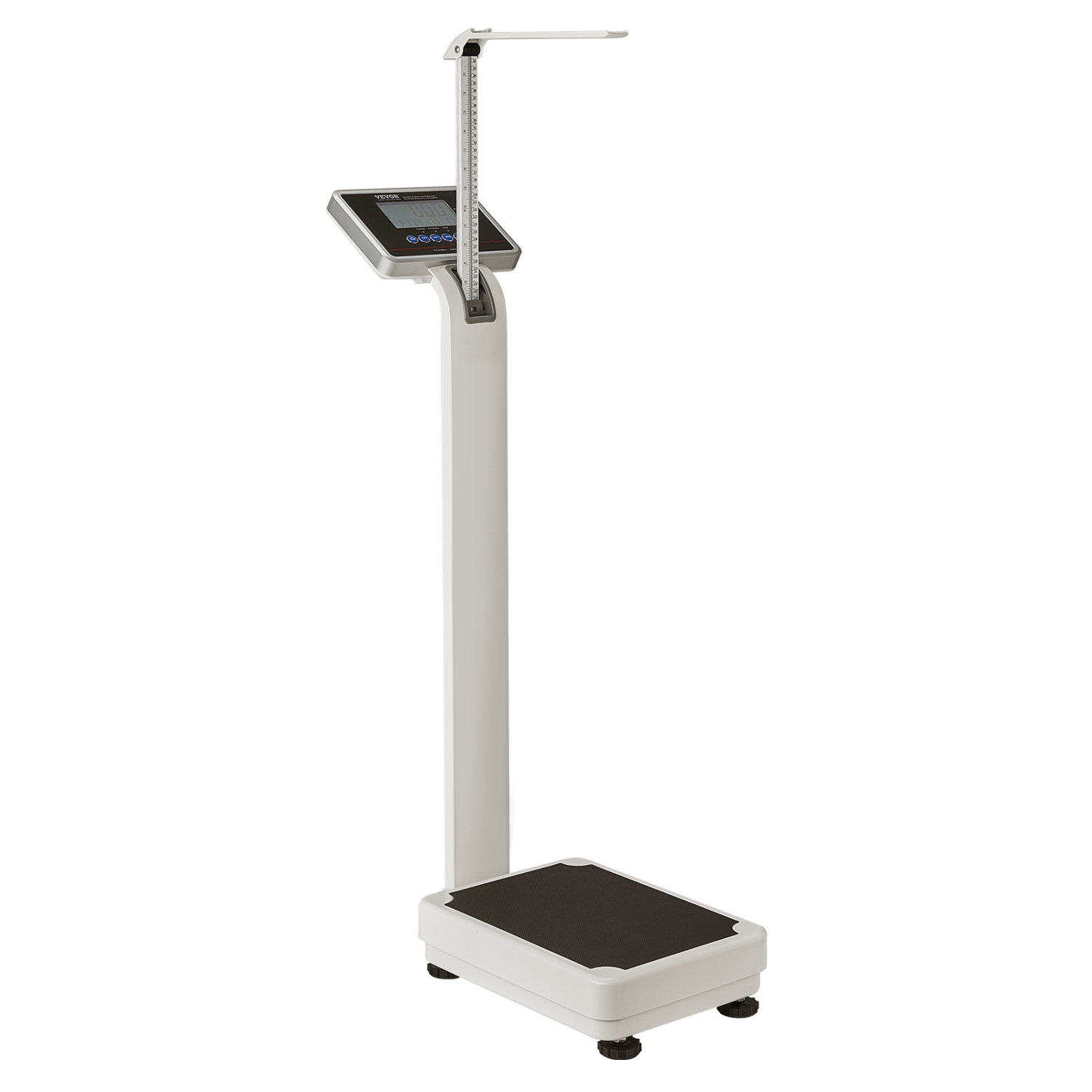VEVOR 500lbs Capacity Medical Digital Scale, Professional Physician Scale for Weight Height, Multi-Function Scale with Built-in Height Rod, 2