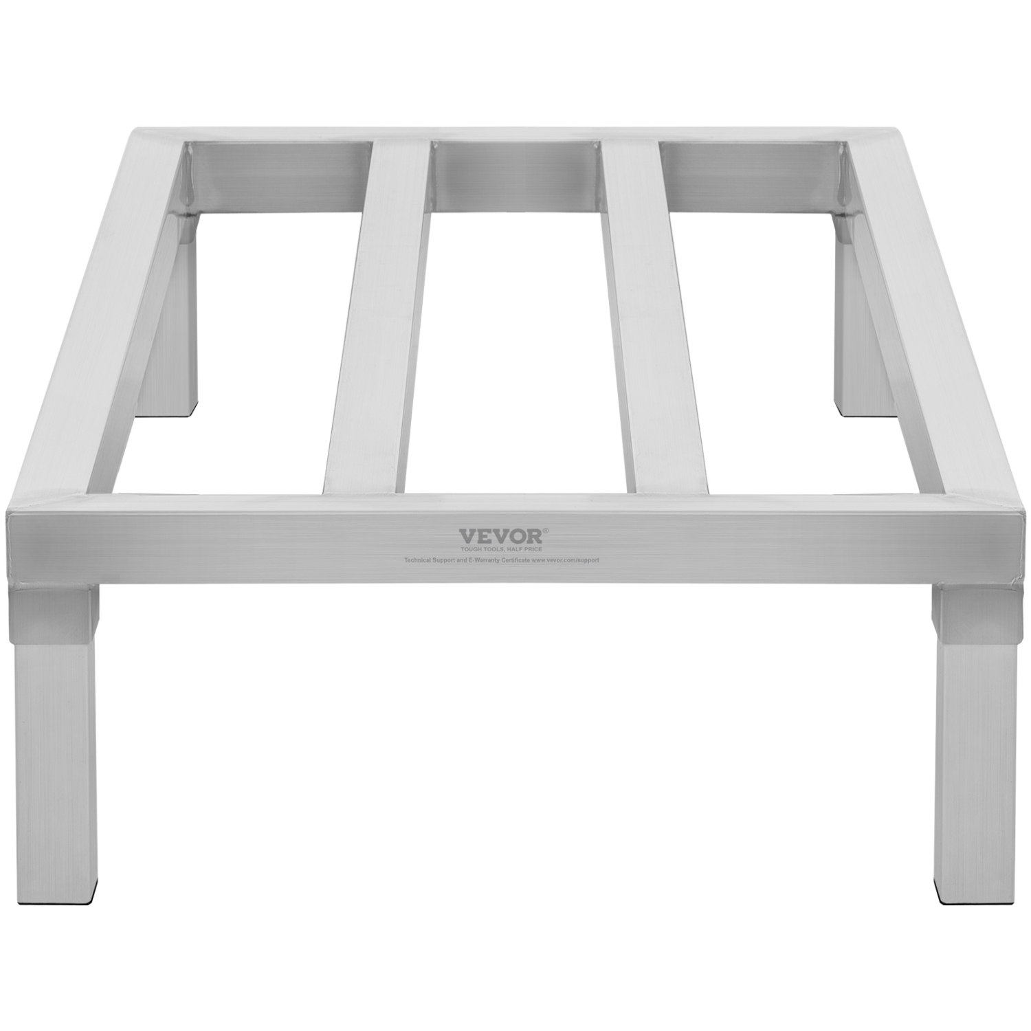 VEVOR 48" x 20" Aluminum Dunnage Rack, Commercial Food Floor Rack, 8" Off the Floor, 1800 lbs Capacity All-Welded Storage Rack, for Storage in