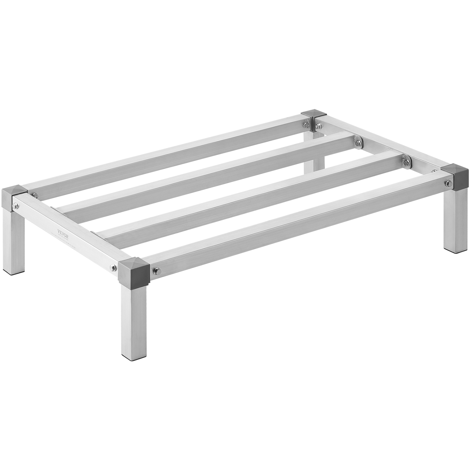 VEVOR 36" x 20" Aluminum Dunnage Rack, Commercial Food Floor Rack, 8" Off the Floor, 1000 lbs Capacity All-Welded Storage Rack, for Storage in