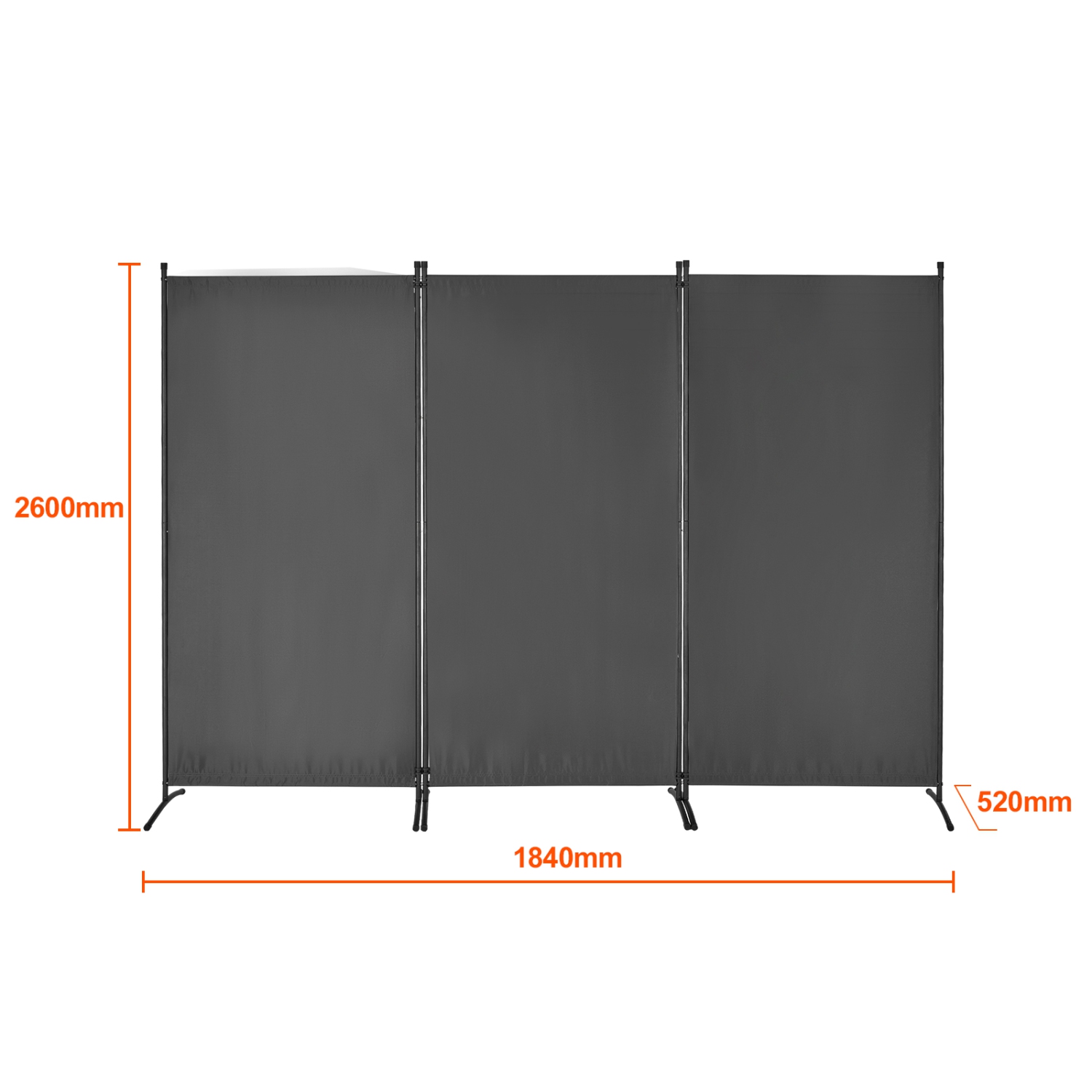 VEVOR 3 Panels Room Divider, Room Divider, Folding Privacy Screen and Portable Partition Divider for Room Separation, Freestanding Room Partitions