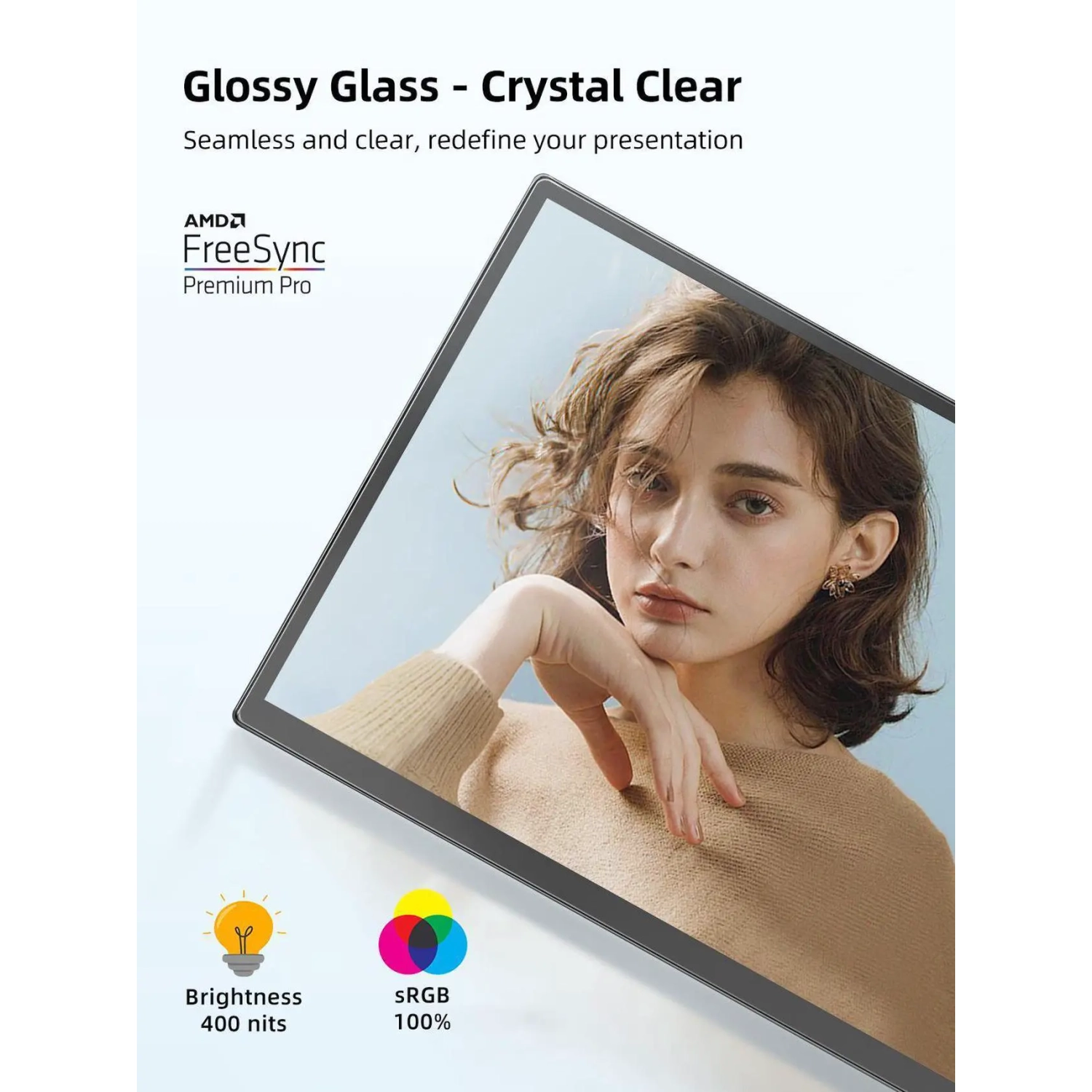 Moniteur portatif à écran tactile 1080p de 18&nbsp;po d'UPERFECT - 1&nbsp;ms d'120&nbsp;Hz, FreeSync HDR, 400Nits IPS - 5 100 % sRVB, VESA et étui