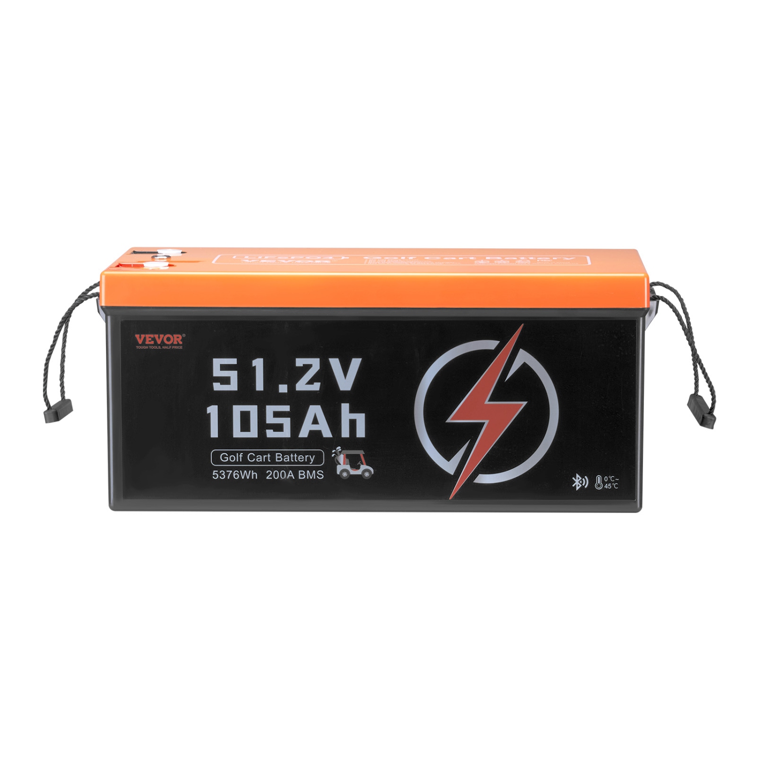 VEVOR 48V 105Ah Golf Cart Lithium Battery, 48 Volt Golf Cart Battery with 200A BMS, LCD Monitor and Mobile APP, LiFePO4 Battery with 600A Peak